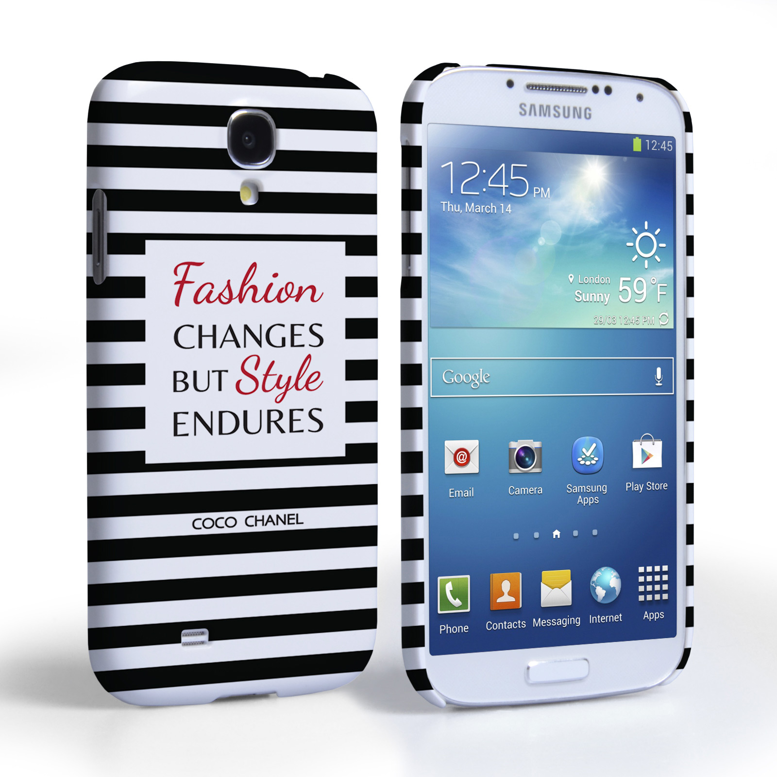 Caseflex Samsung Galaxy S4 Chanel ‘Fashion Changes’ Quote Case – Black and White