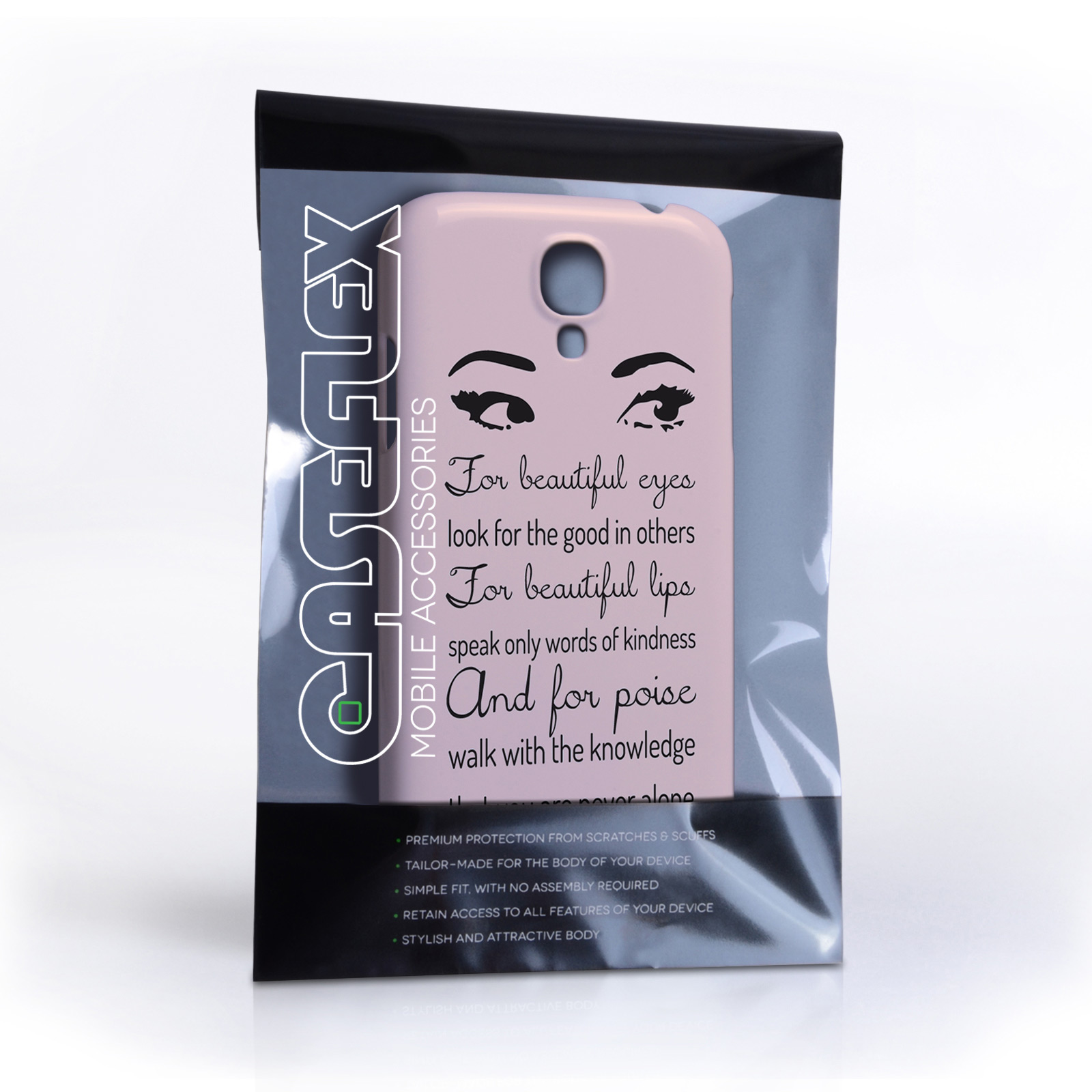 Caseflex Samsung Galaxy S4 Audrey Hepburn ‘Eyes’ Quote Case