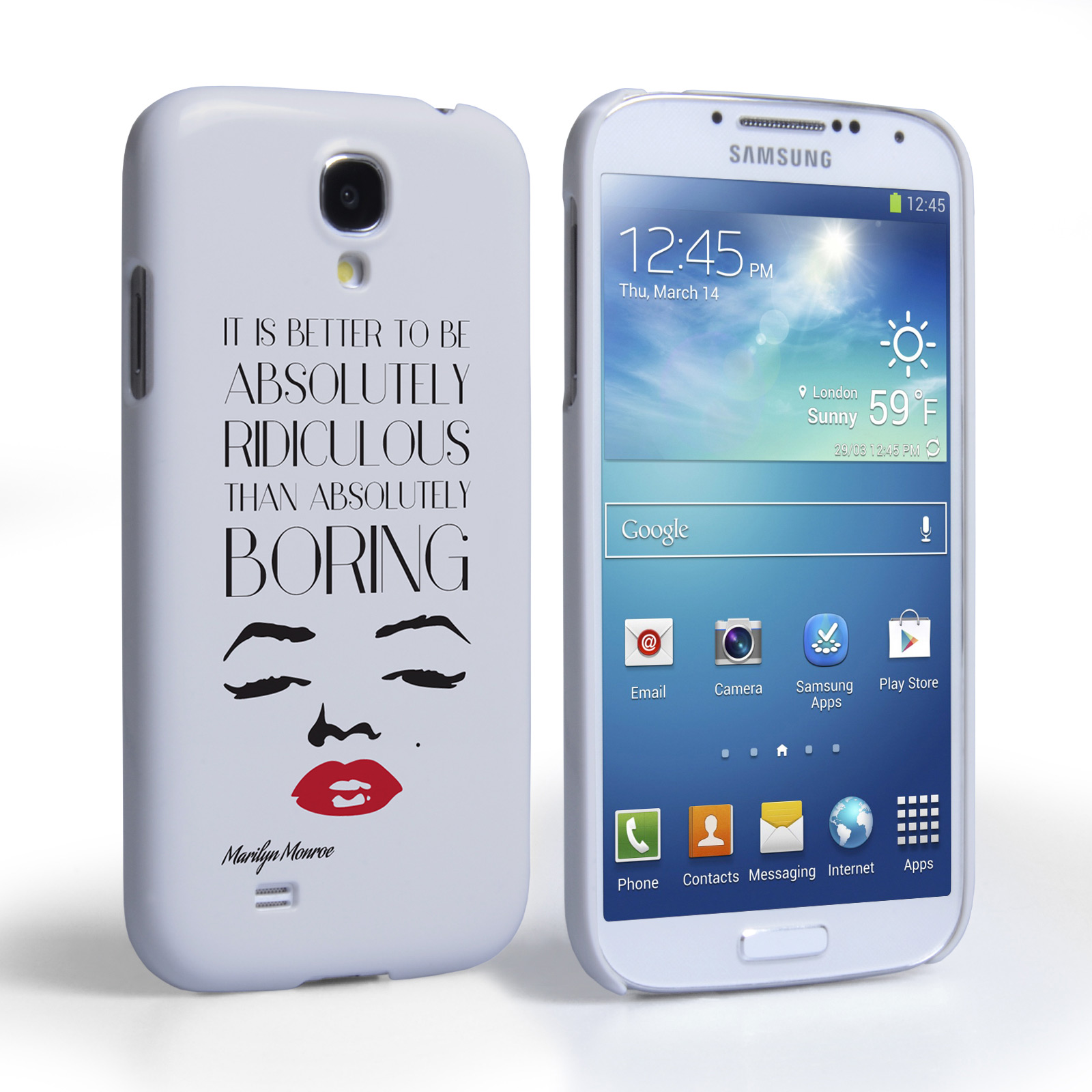 Caseflex Samsung Galaxy S4 Marilyn Monroe Face Quote Case