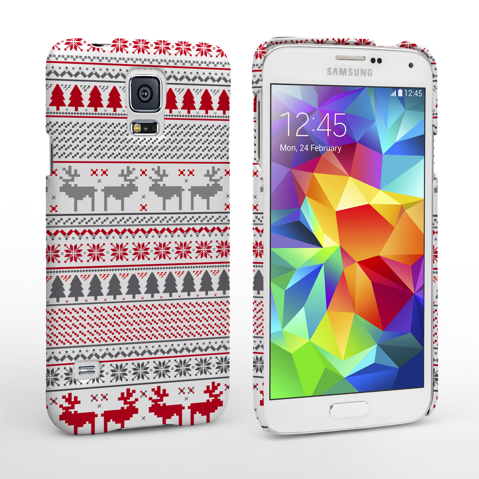Caseflex Samsung Galaxy S5 Fairisle Reindeer Christmas Jumper 