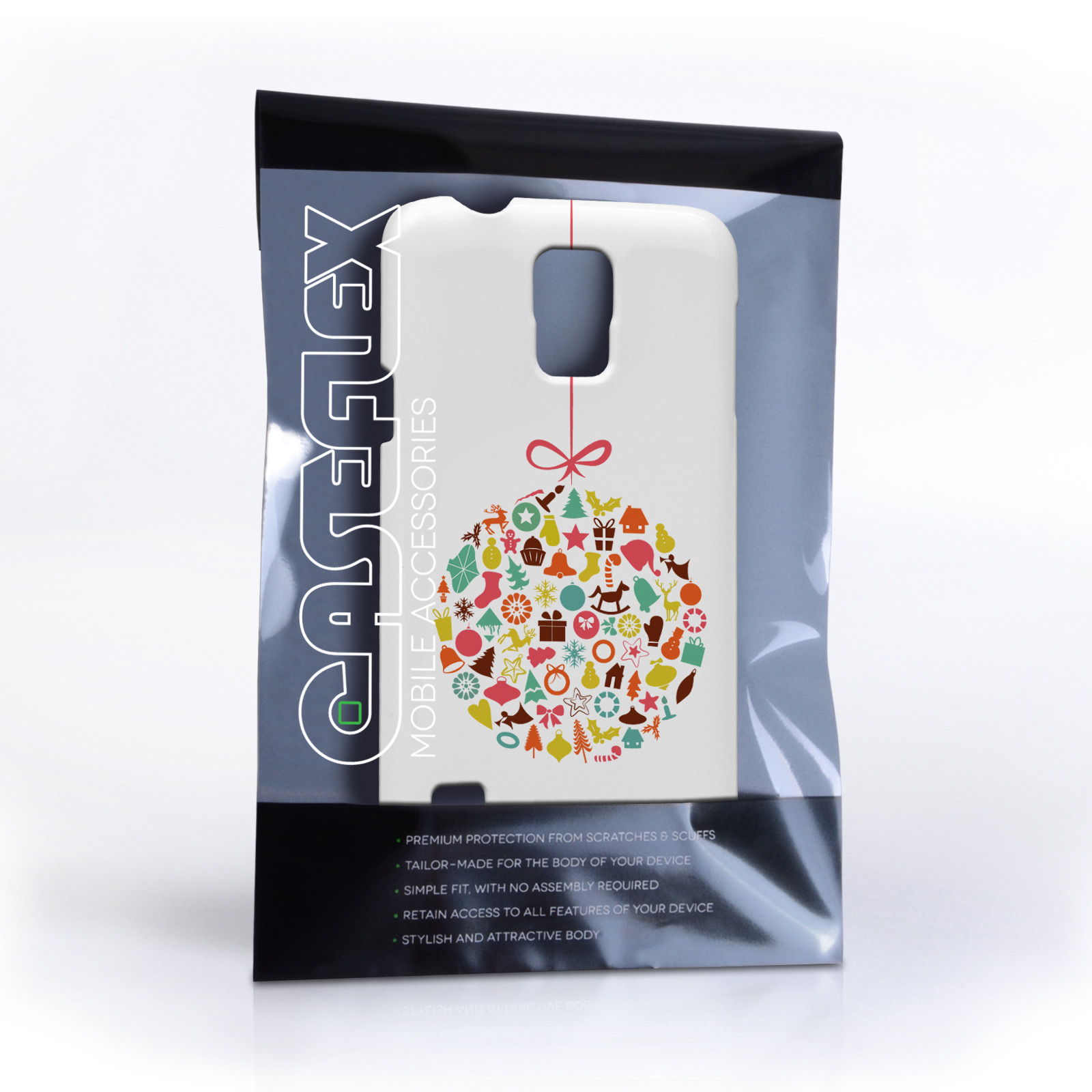 Caseflex Samsung Galaxy S5 Christmas Bauble Decorations Hard Case