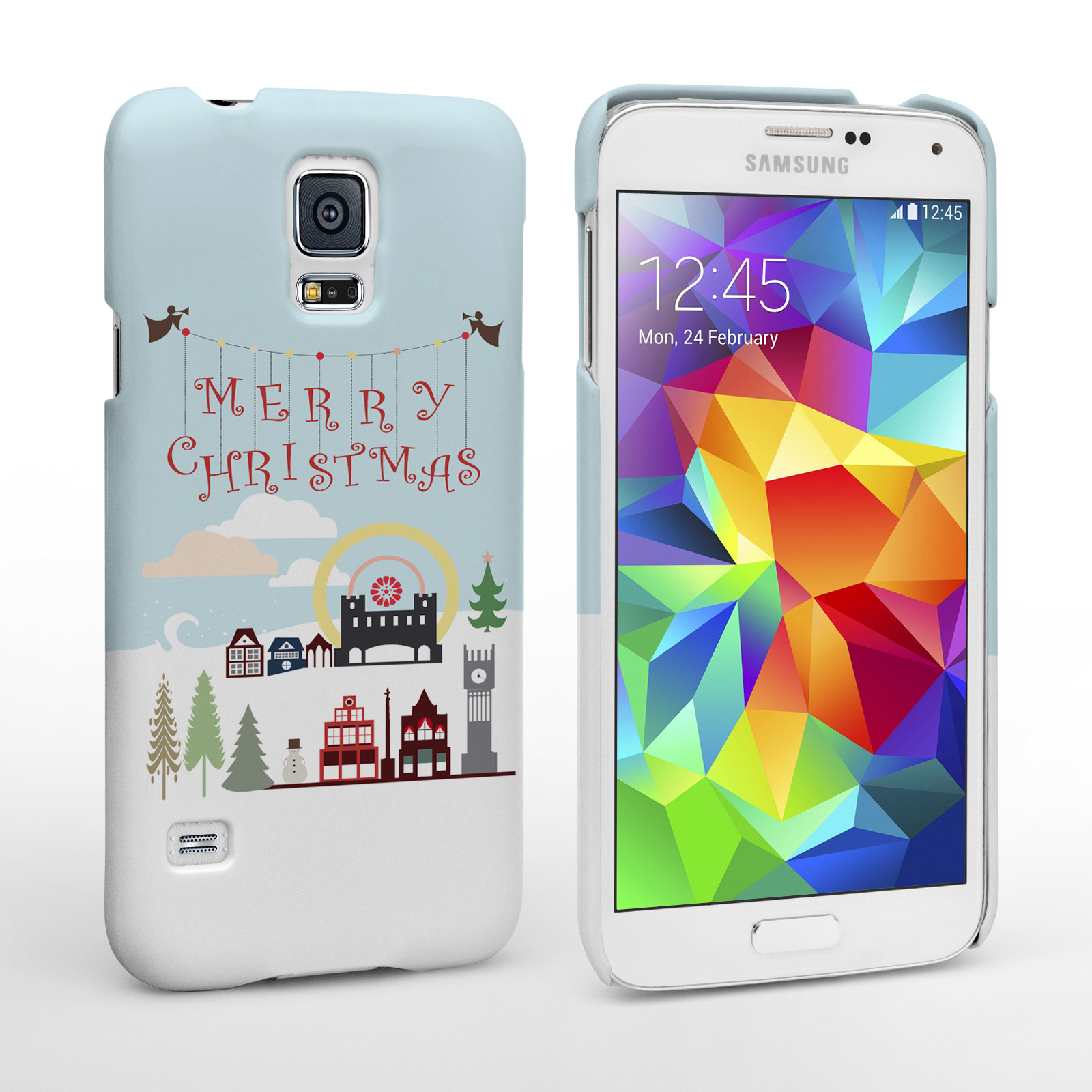 Caseflex Samsung Galaxy S5  Merry Christmas Pattern Hard Case