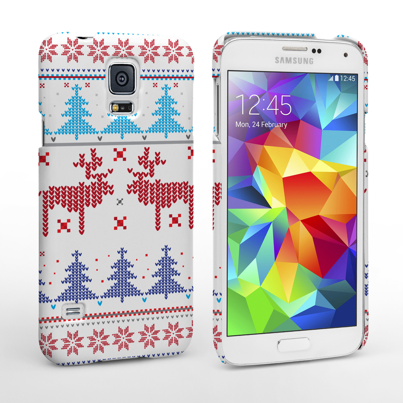 Caseflex Samsung Galaxy S5 Christmas Heart Reindeer Tree Jumper Hard Case