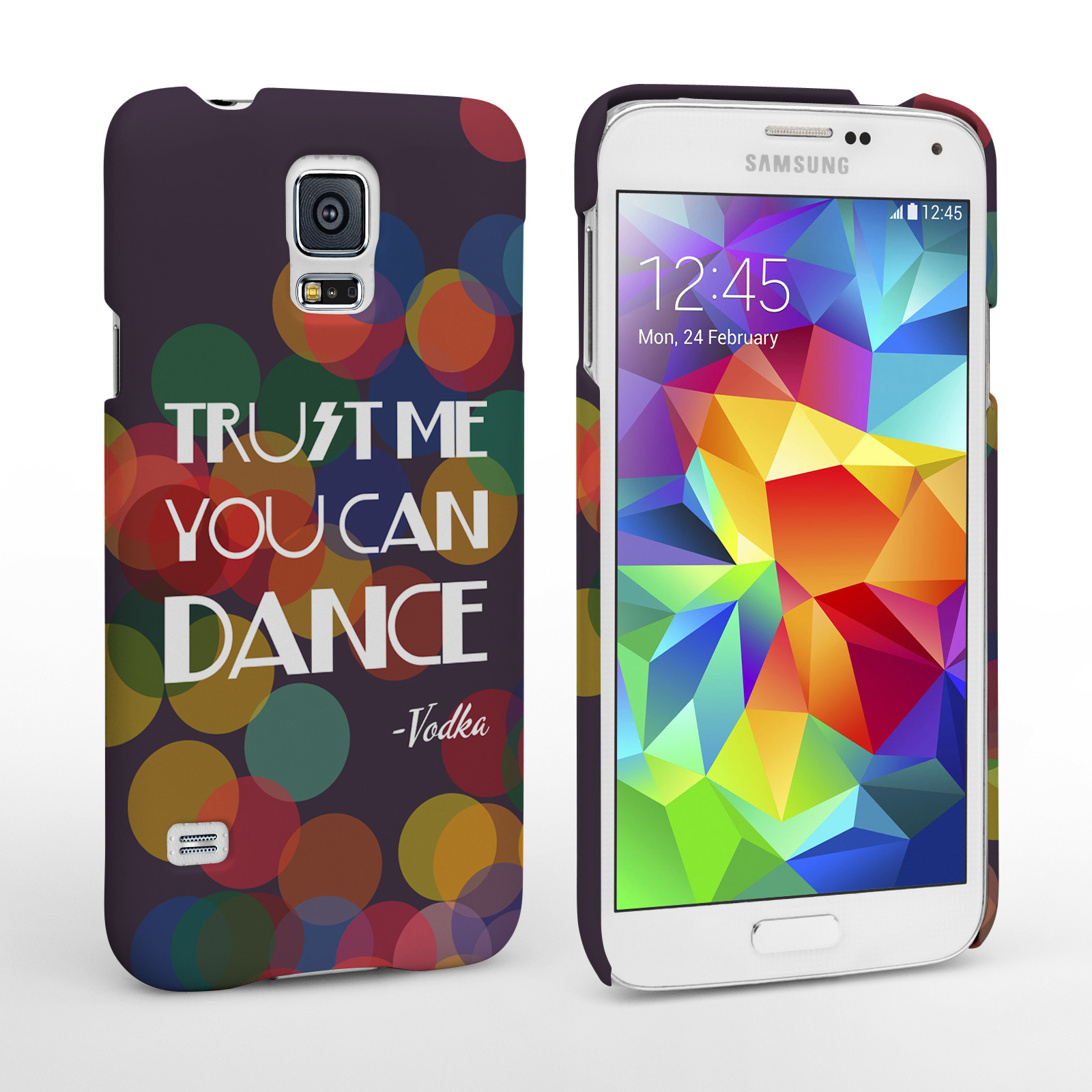 Caseflex Samsung Galaxy S5 Vodka Dance Quote Hard Case – Purple