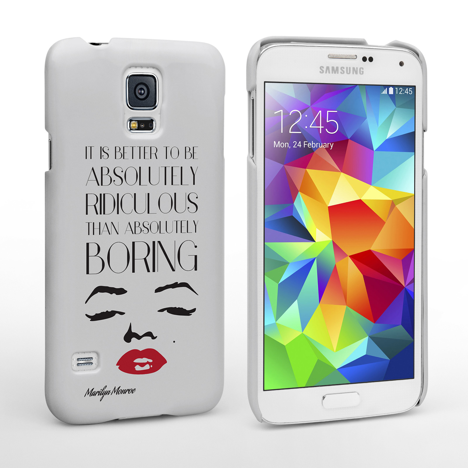 Caseflex Samsung Galaxy S5 Marilyn Monroe Face Quote Case