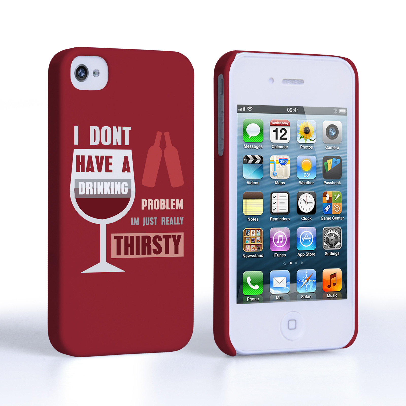 Caseflex iPhone 4 / 4S ‘Really Thirsty’ Quote Hard Case – Red