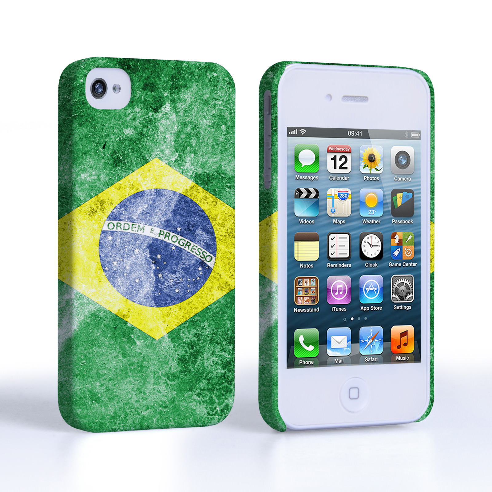 Caseflex iPhone 4 / 4S Retro Brazil Flag Case