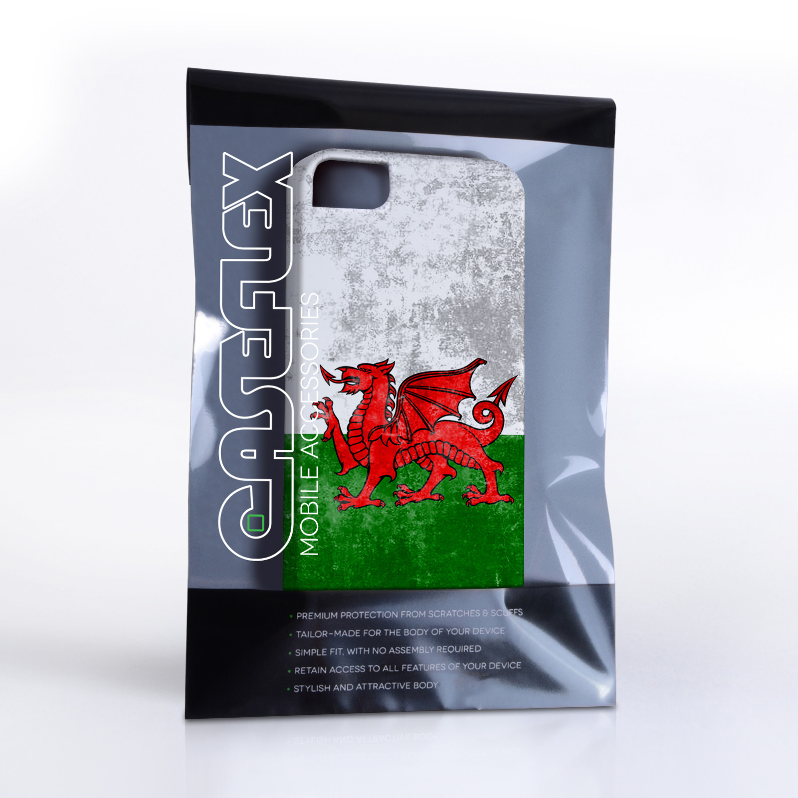 Caseflex iPhone 4/4s Retro Wales Flag Case