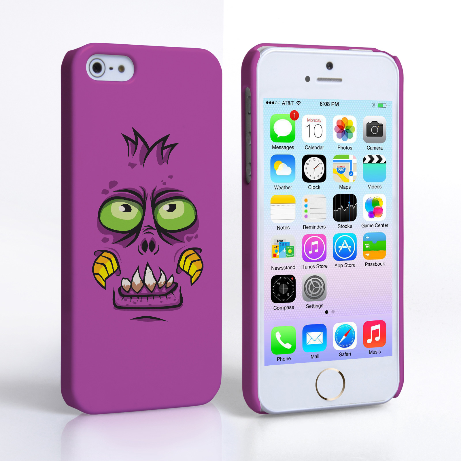Caseflex iPhone 5 / 5S Monster Hard Case - Purple