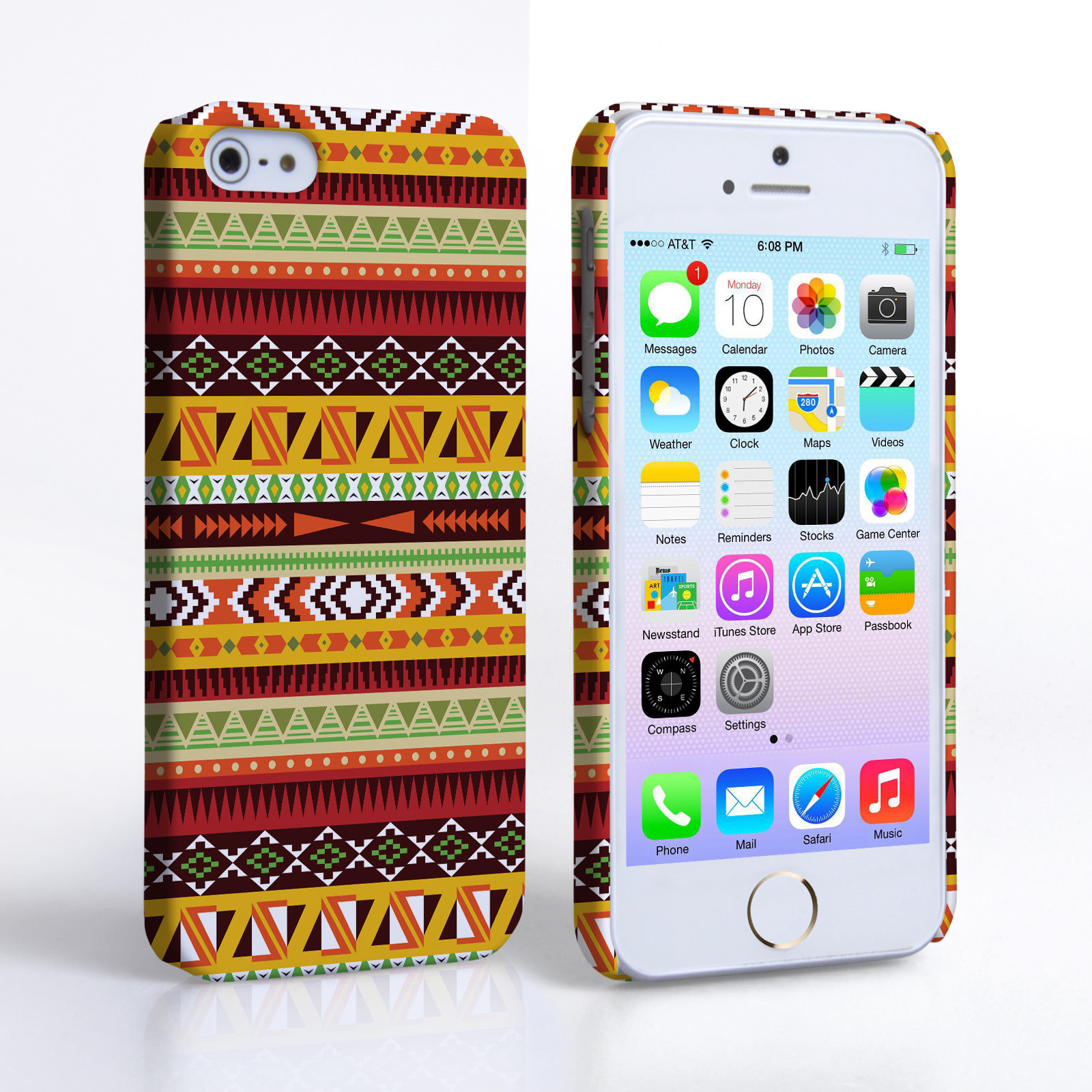 Caseflex iPhone 5 / 5S Aztec Earthy Pattern Hard Case