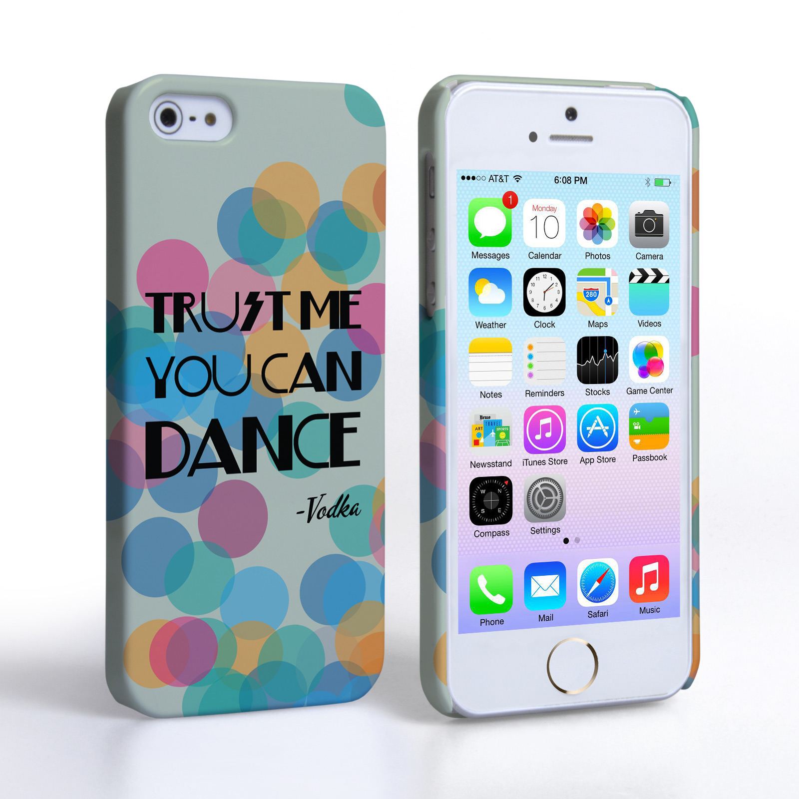 Caseflex iPhone 5 / 5S Vodka Dance Quote Hard Case – Green