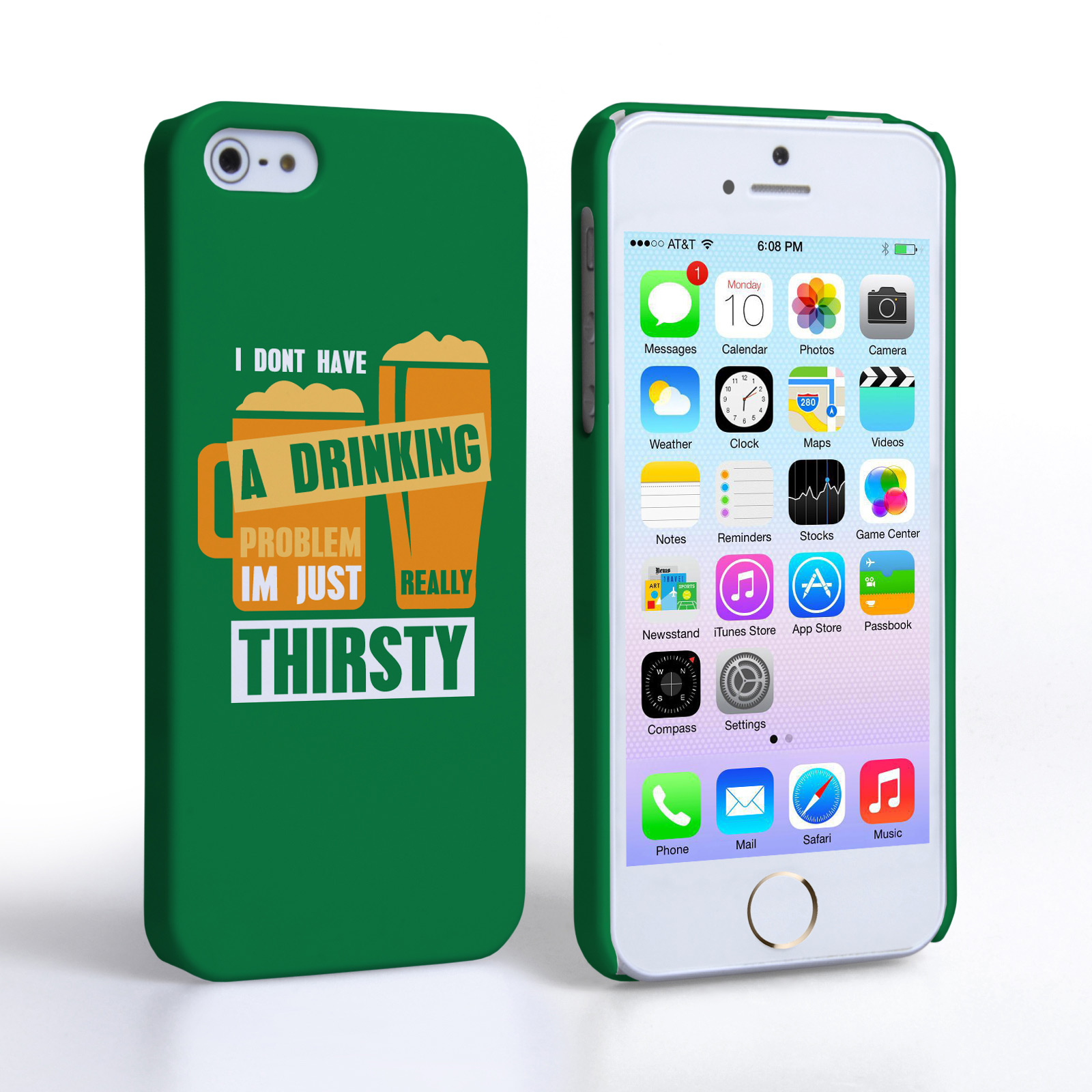 Caseflex iPhone 5 / 5S ‘Really Thirsty’ Quote Hard Case – Green