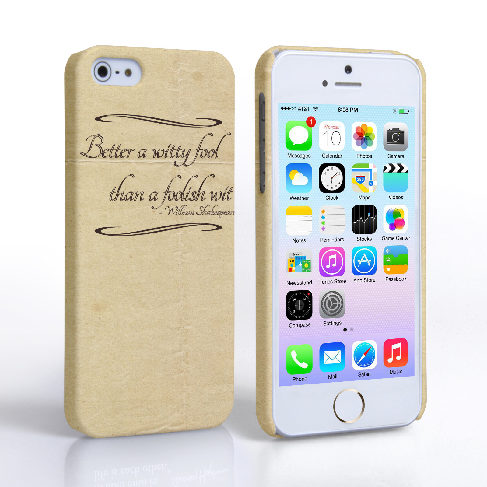 Caseflex iPhone 5 / 5S Shakespeare Quote Case