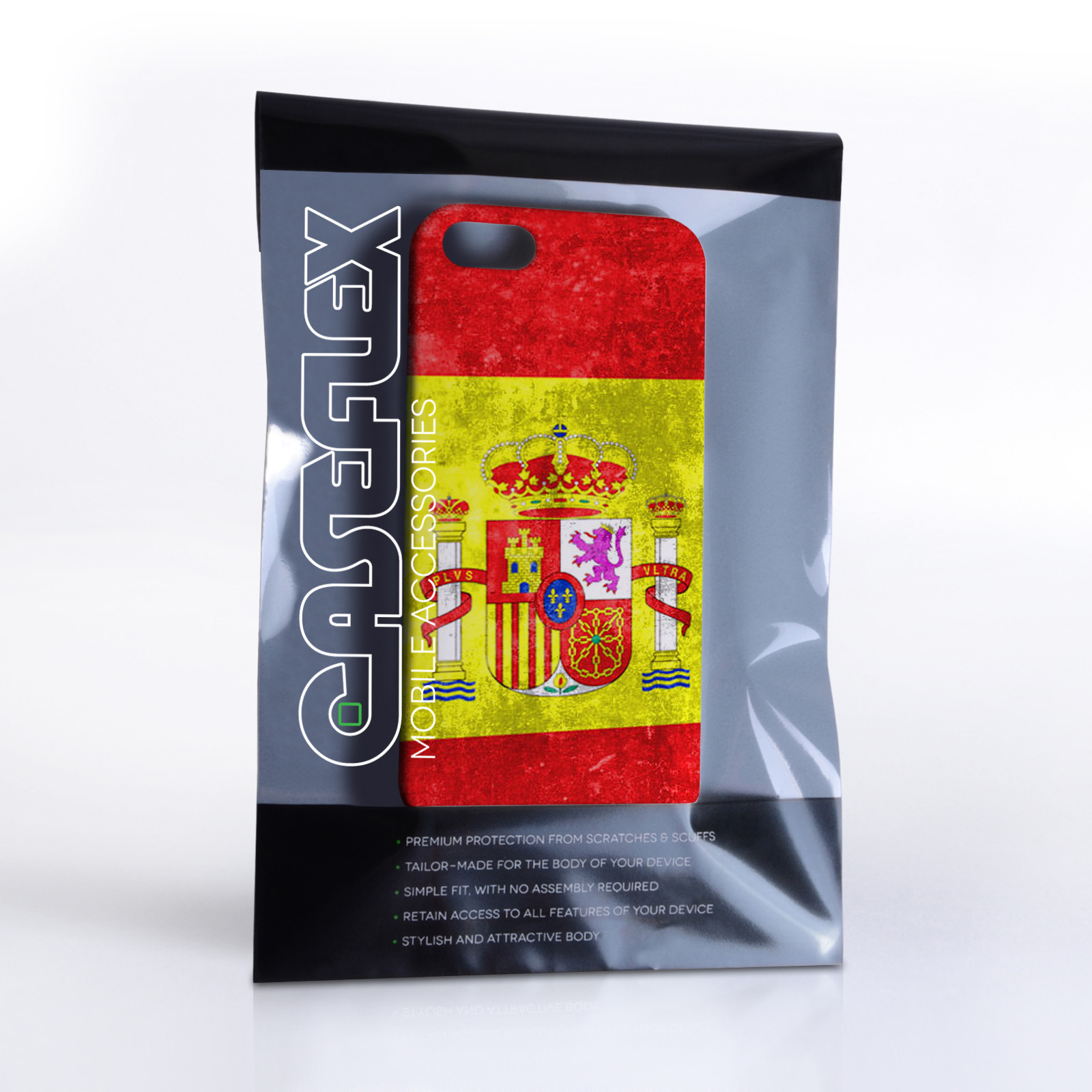 Caseflex iPhone 5 / 5S Retro Spain Flag Case