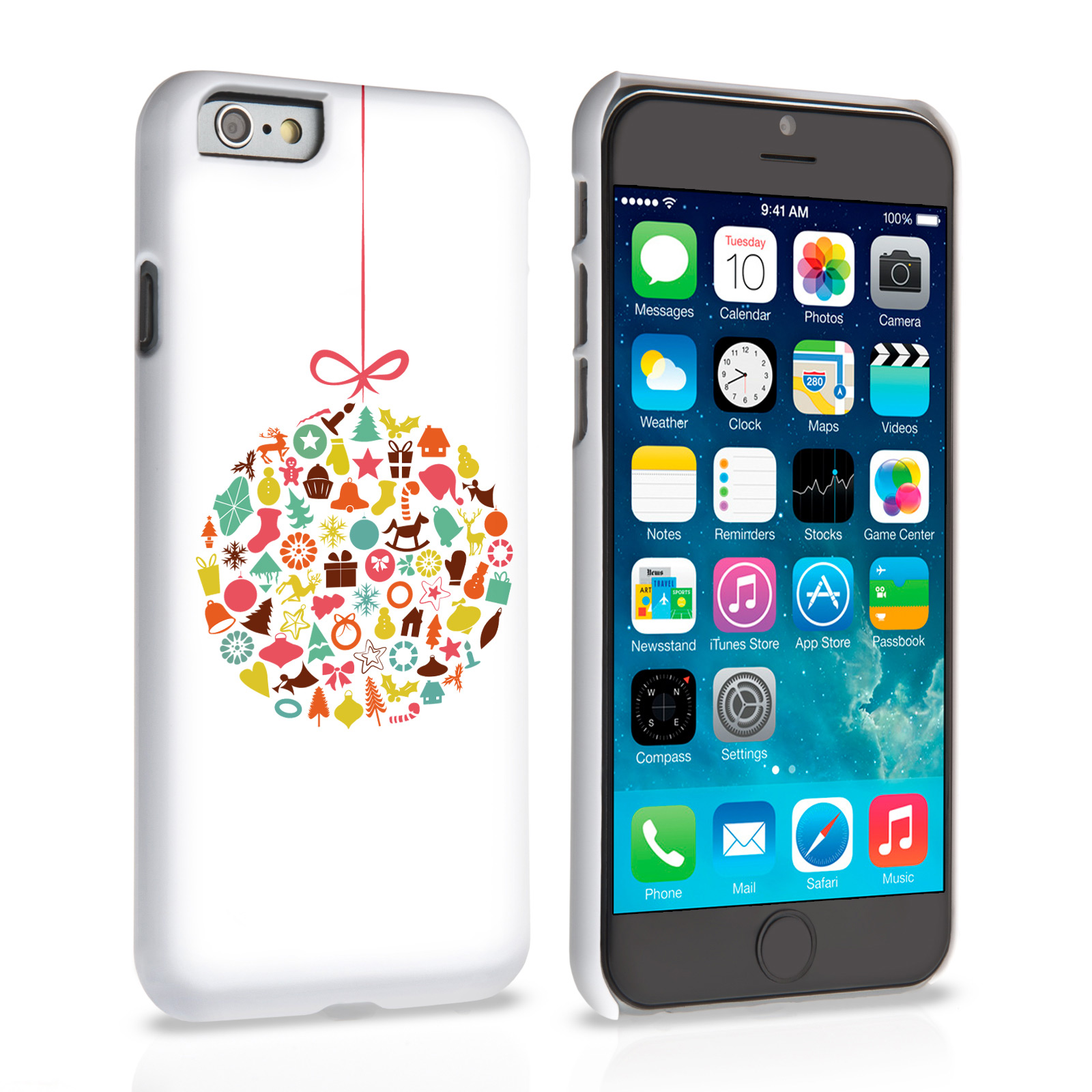 Caseflex iPhone 6 and 6s Christmas Bauble Decorations Hard Case