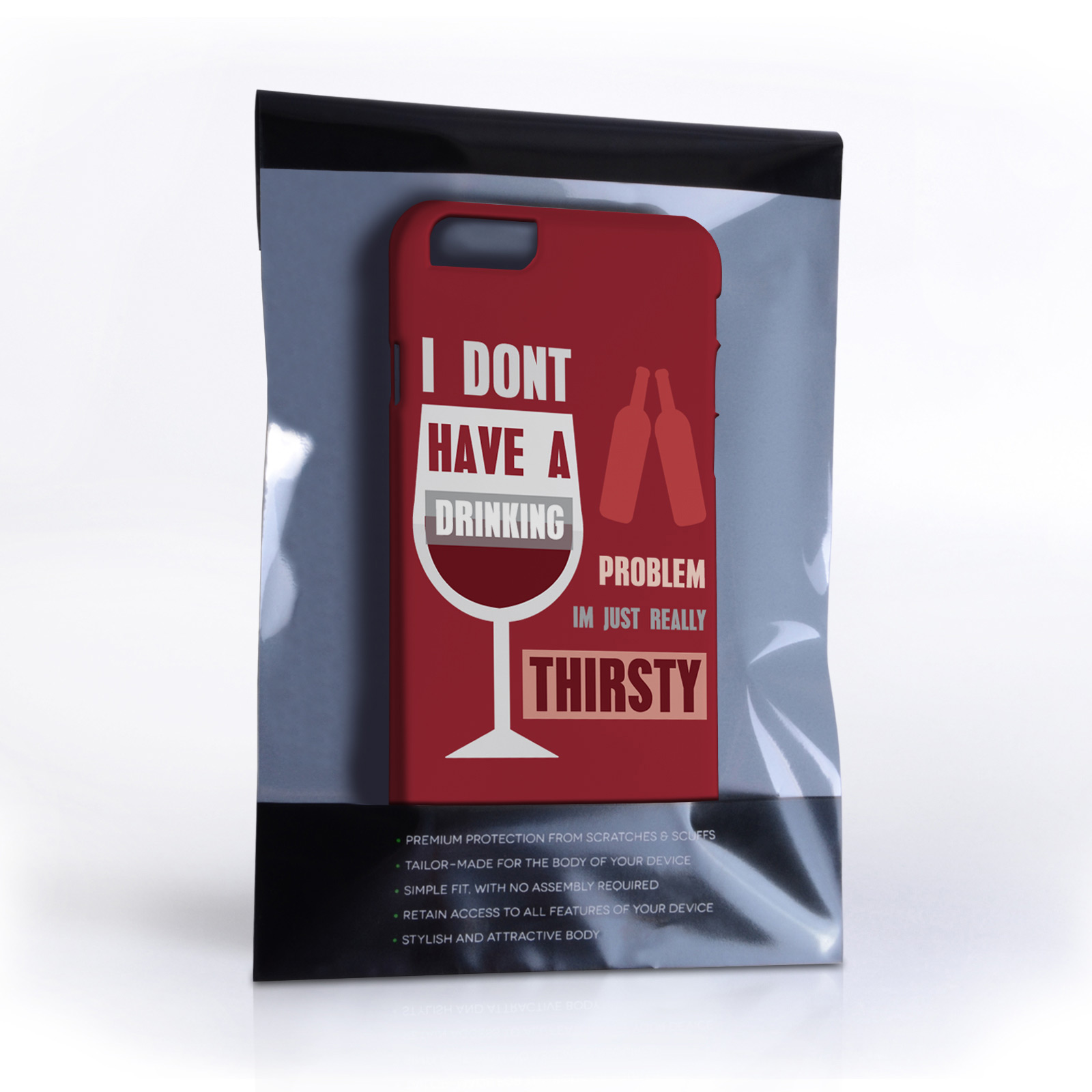 Caseflex iPhone 6 and 6s ‘Really Thirsty’ Quote Hard Case – Red