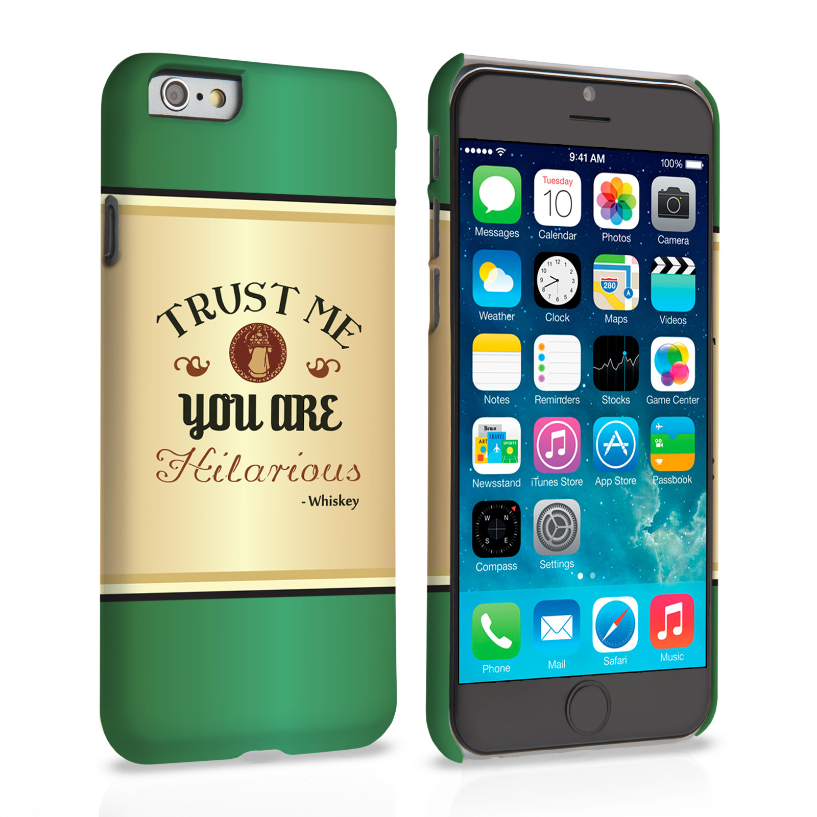 Caseflex iPhone 6 and 6s Irish Whiskey Quote Hard Case – Green