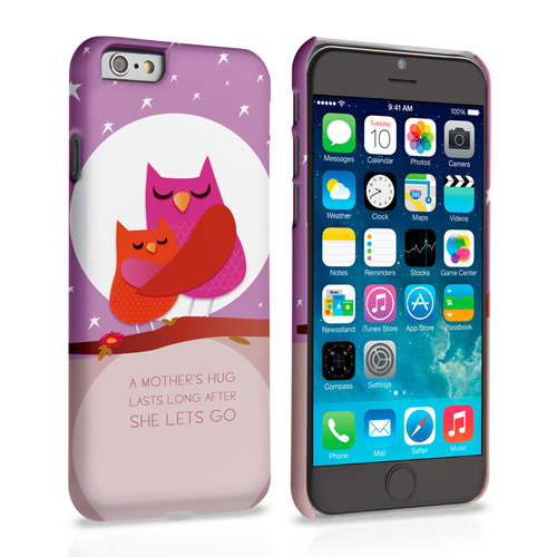 Caseflex iPhone 6 and 6s Mummy Owl Hard Case – Purple and Pink