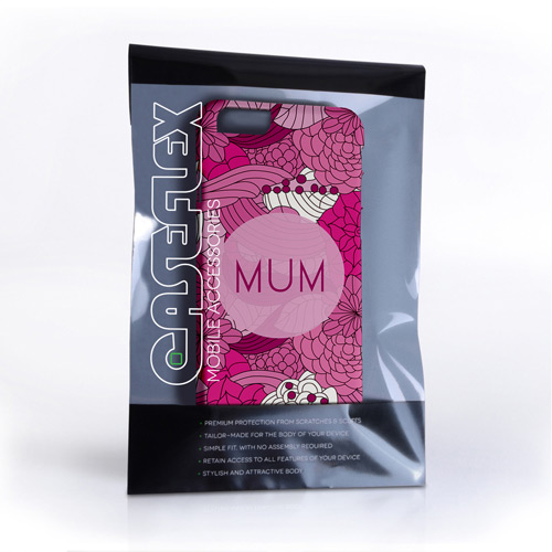 Caseflex iPhone 6 and 6s Retro Swirl Mum Case – Pink
