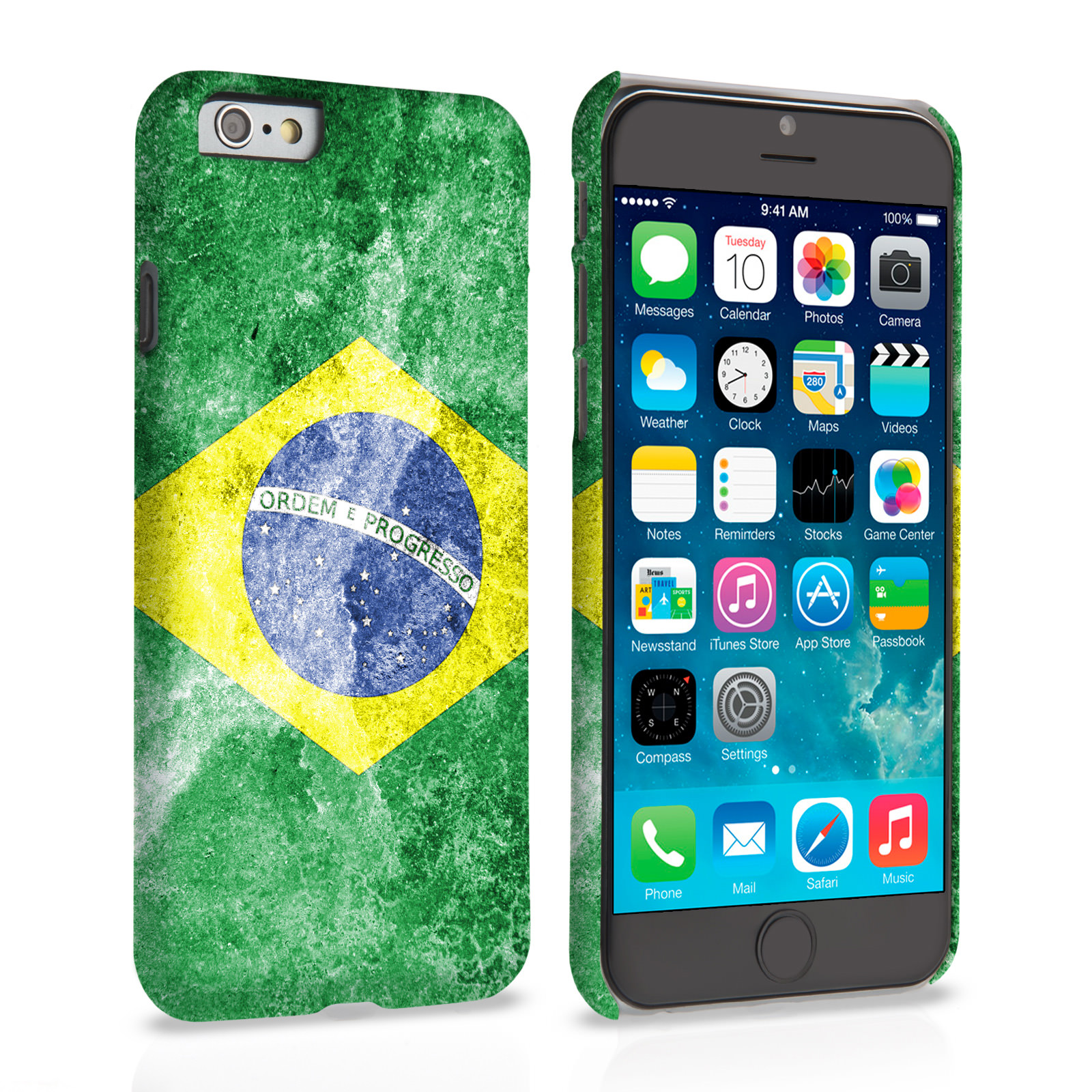 Caseflex iPhone 6 and 6s Retro Brazil Flag Case