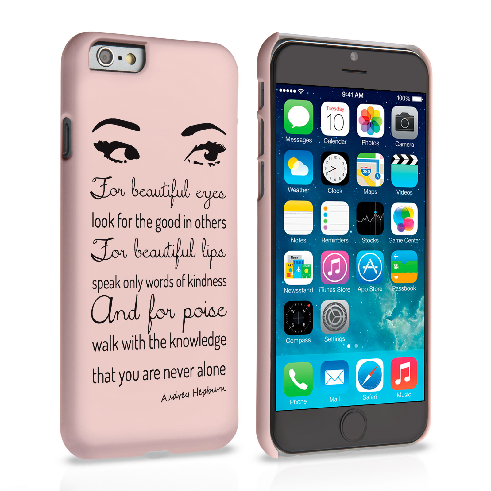 Caseflex iPhone 6 and 6s Audrey Hepburn ‘Eyes’ Quote Case