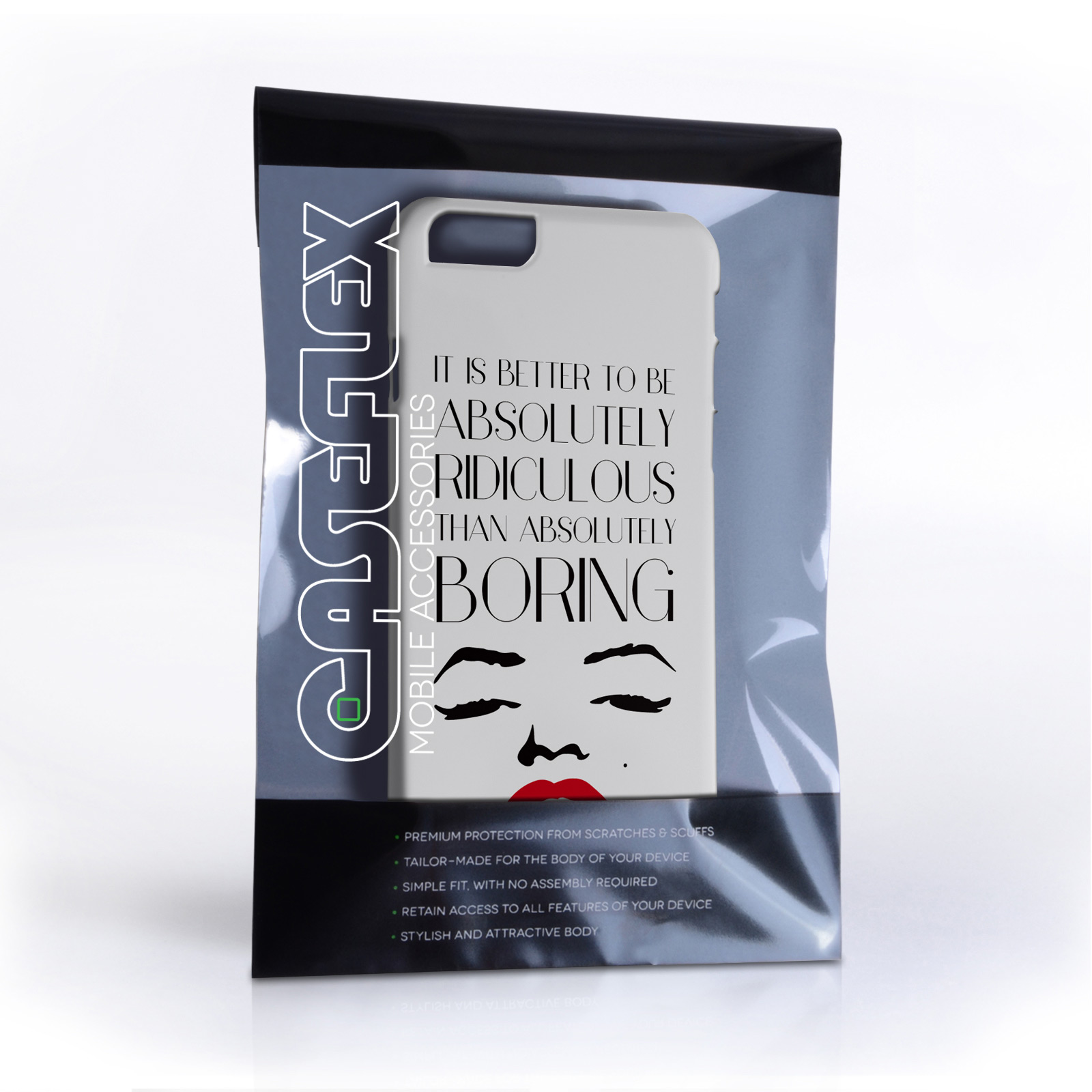 Caseflex iPhone 6 and 6s Marilyn Monroe Face Quote Case