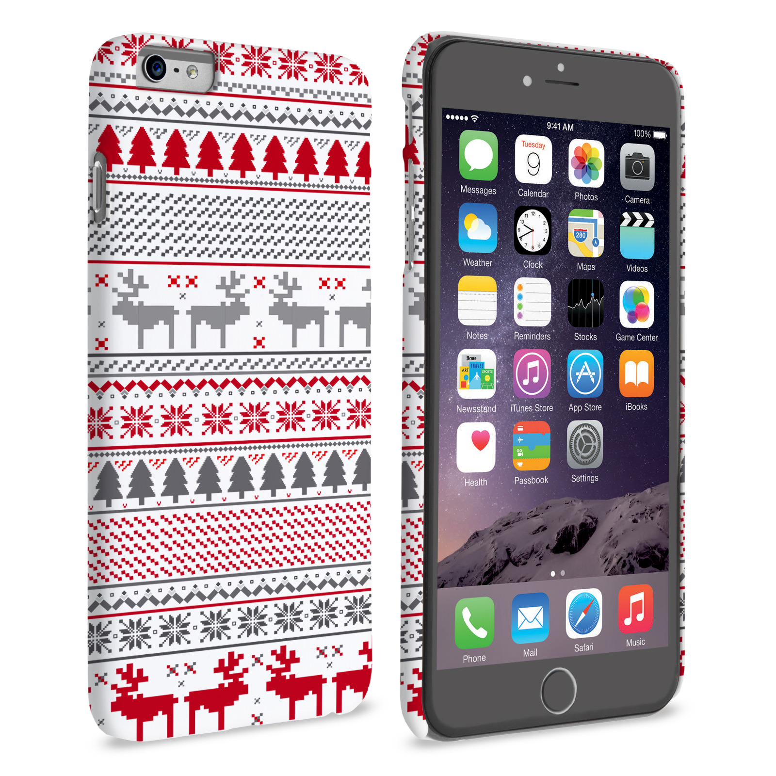 Caseflex iPhone 6 Plus and 6s Plus Fairisle Reindeer Christmas Jumper 