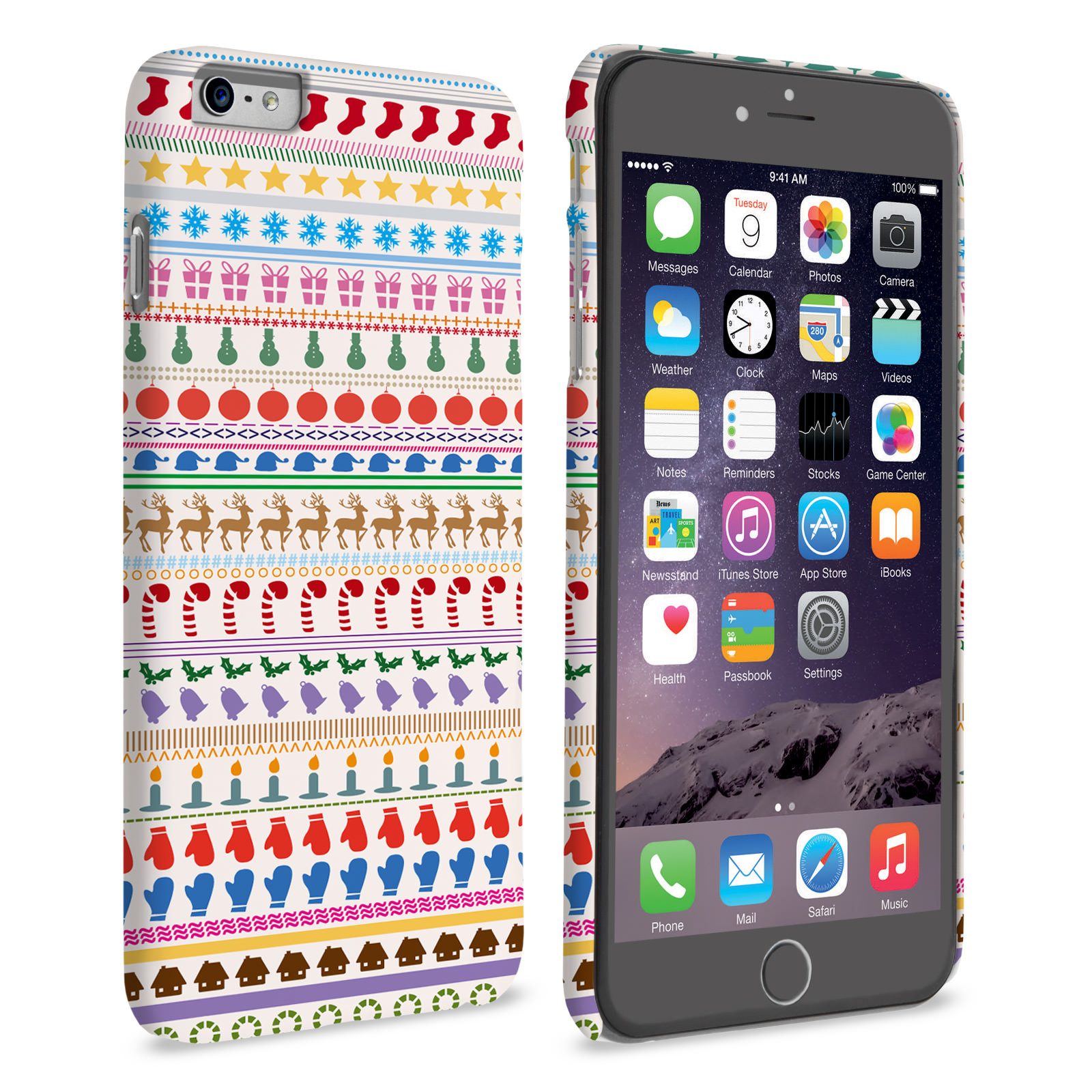 Caseflex iPhone 6 Plus and 6s Plus Christmas Pattern Hard Case