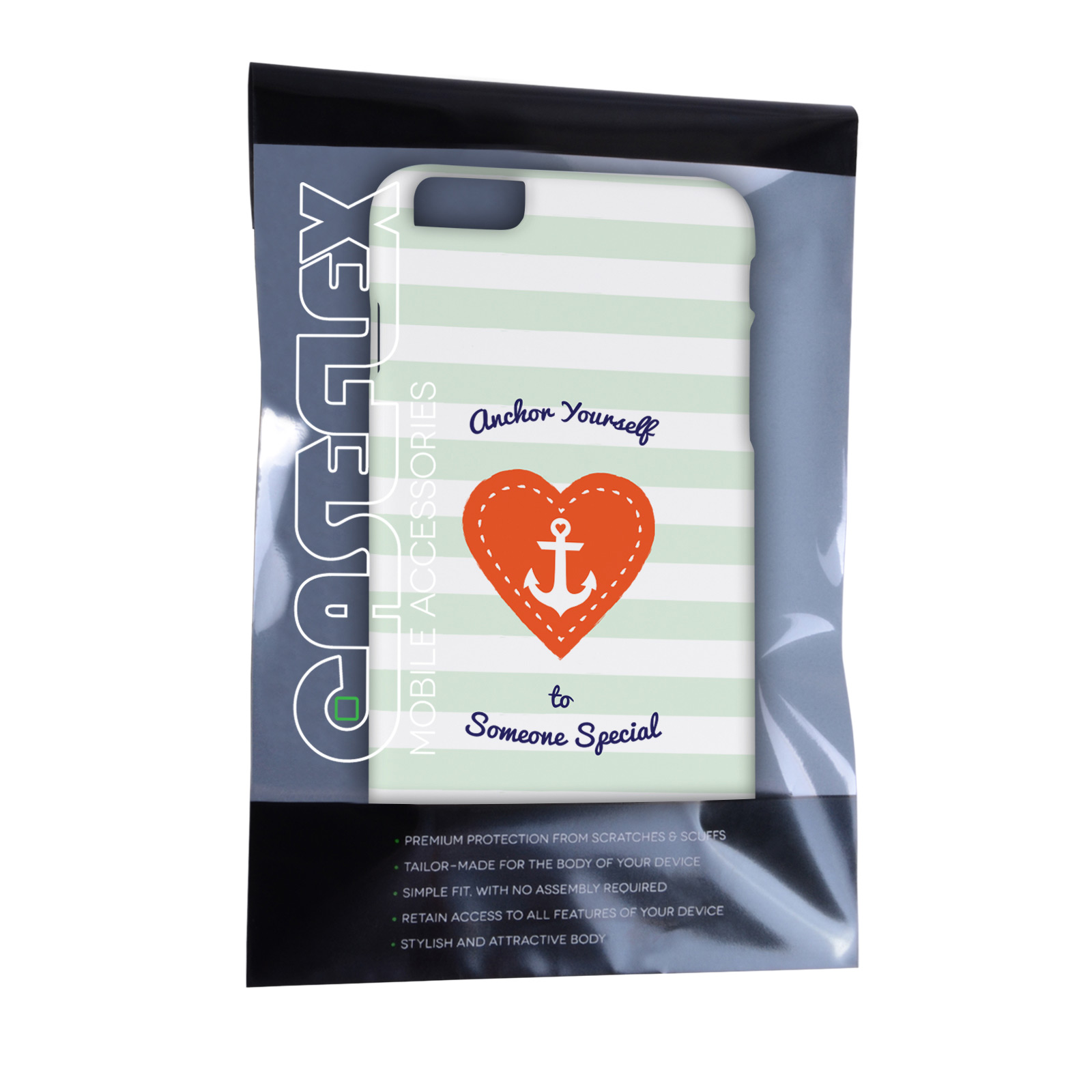 Caseflex iPhone 6 Plus and 6s Plus Anchor Love Heart Case