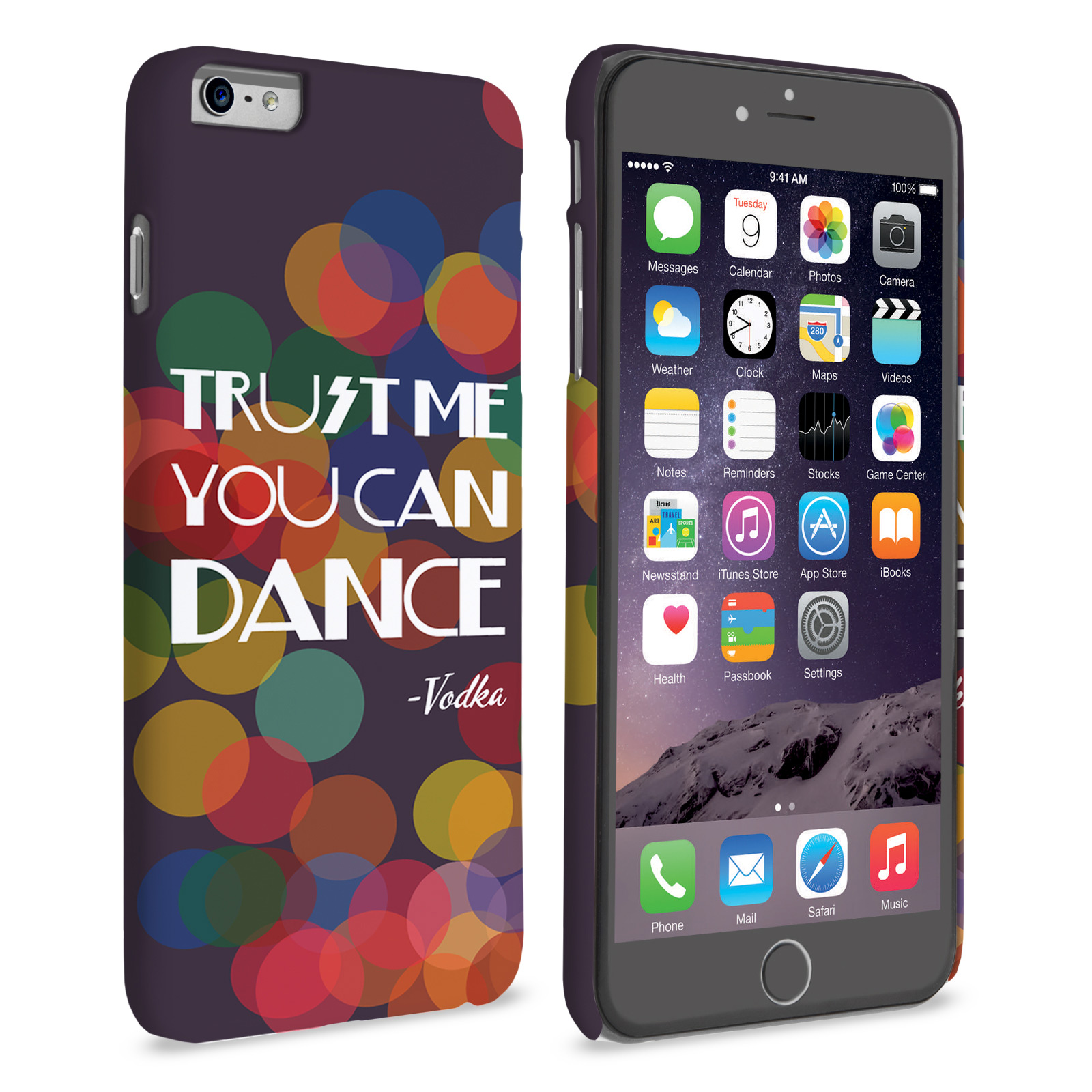 Caseflex iPhone 6 Plus and 6s Plus Vodka Dance Quote Hard Case – Purple