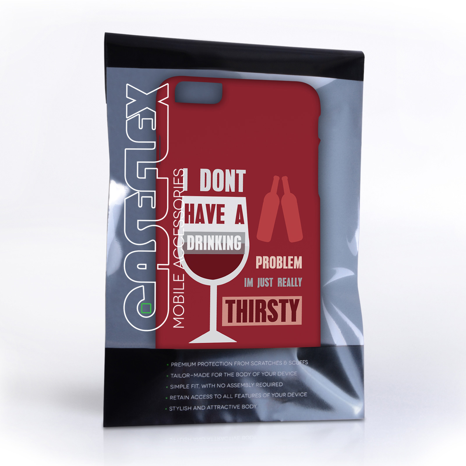Caseflex iPhone 6 Plus and 6s Plus ‘Really Thirsty’ Quote Hard Case – Red
