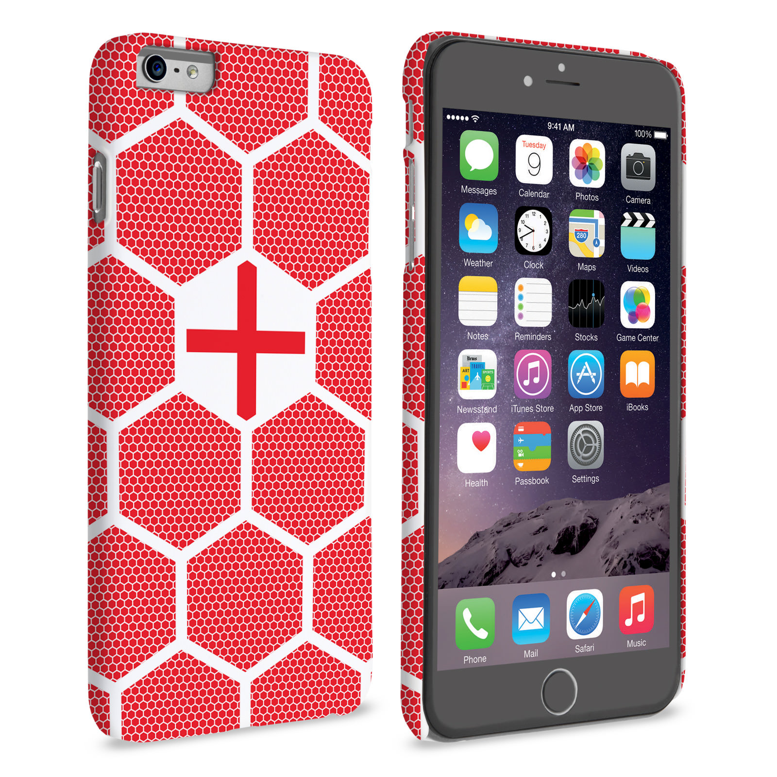 Caseflex iPhone 6 Plus and 6s Plus England Football Pattern World Cup Case 