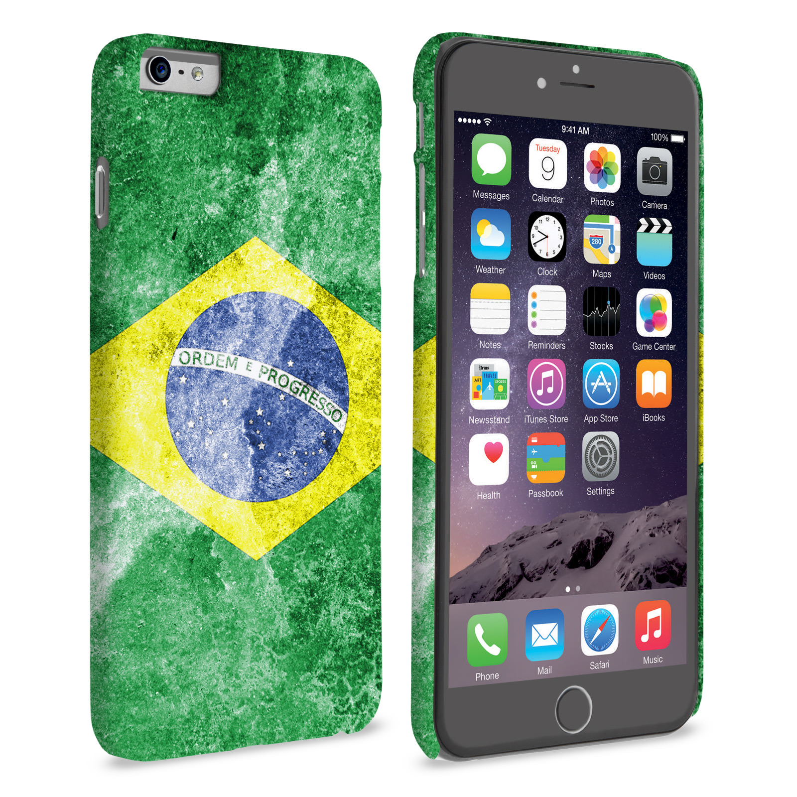 Caseflex iPhone 6 Plus and 6s Plus Retro Brazil Flag Case