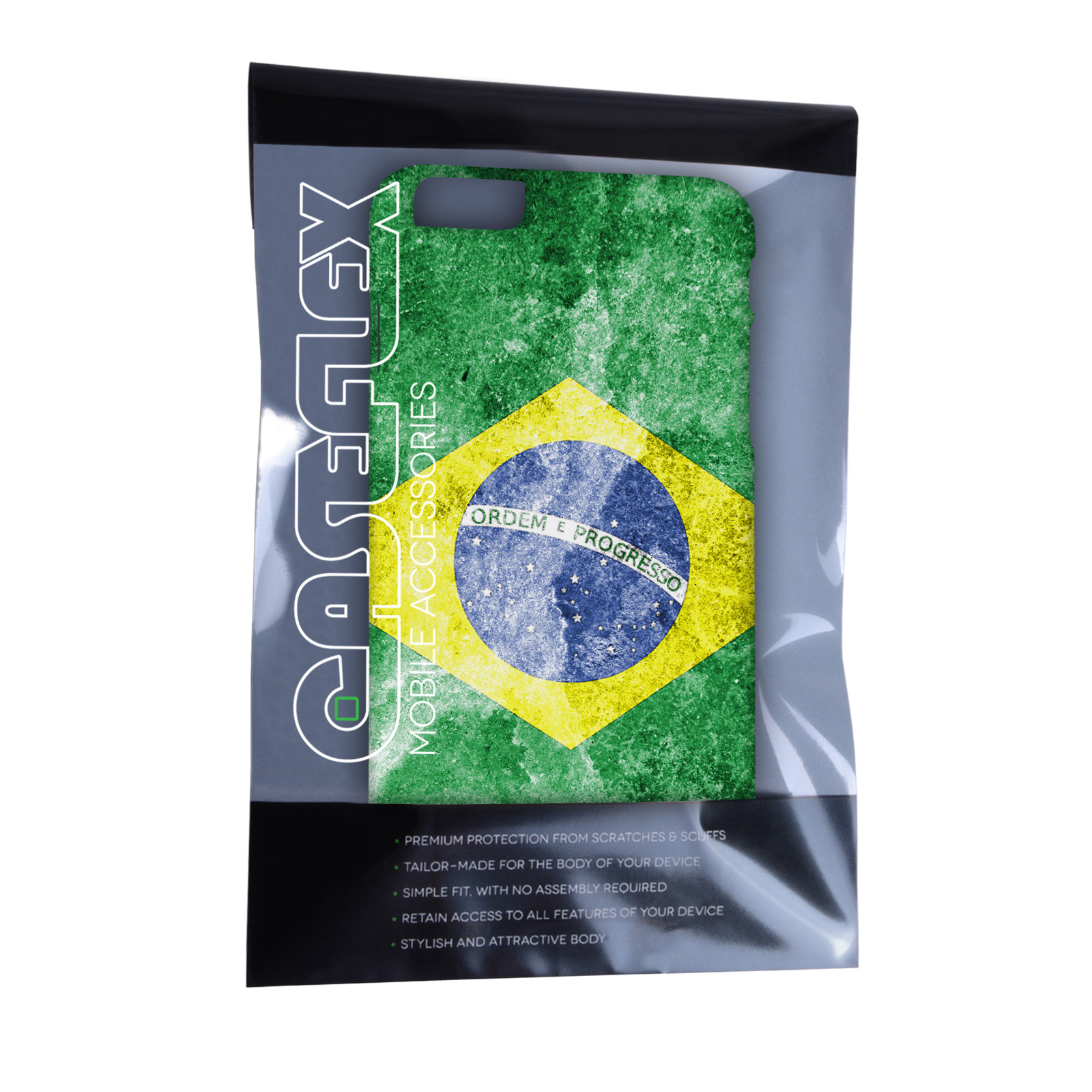 Caseflex iPhone 6 Plus and 6s Plus Retro Brazil Flag Case