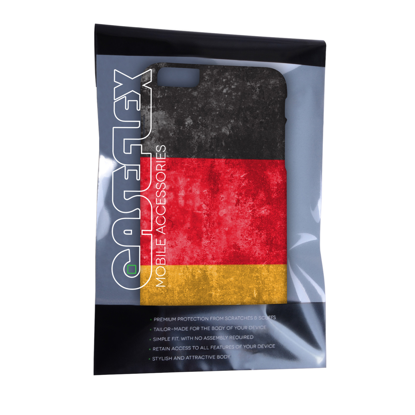 Caseflex iPhone 6 Plus and 6s Plus Retro Germany Flag Case