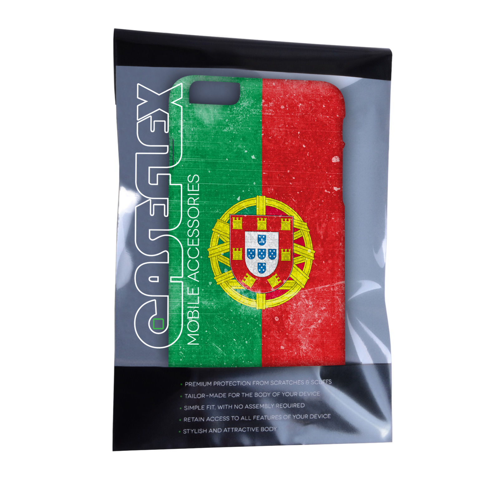 Caseflex iPhone 6 Plus and 6s Plus Retro Portugal Flag Case
