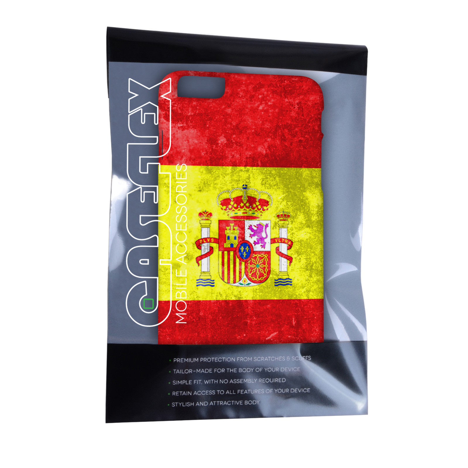 Caseflex iPhone 6 Plus and 6s Plus Retro Spain Flag Case