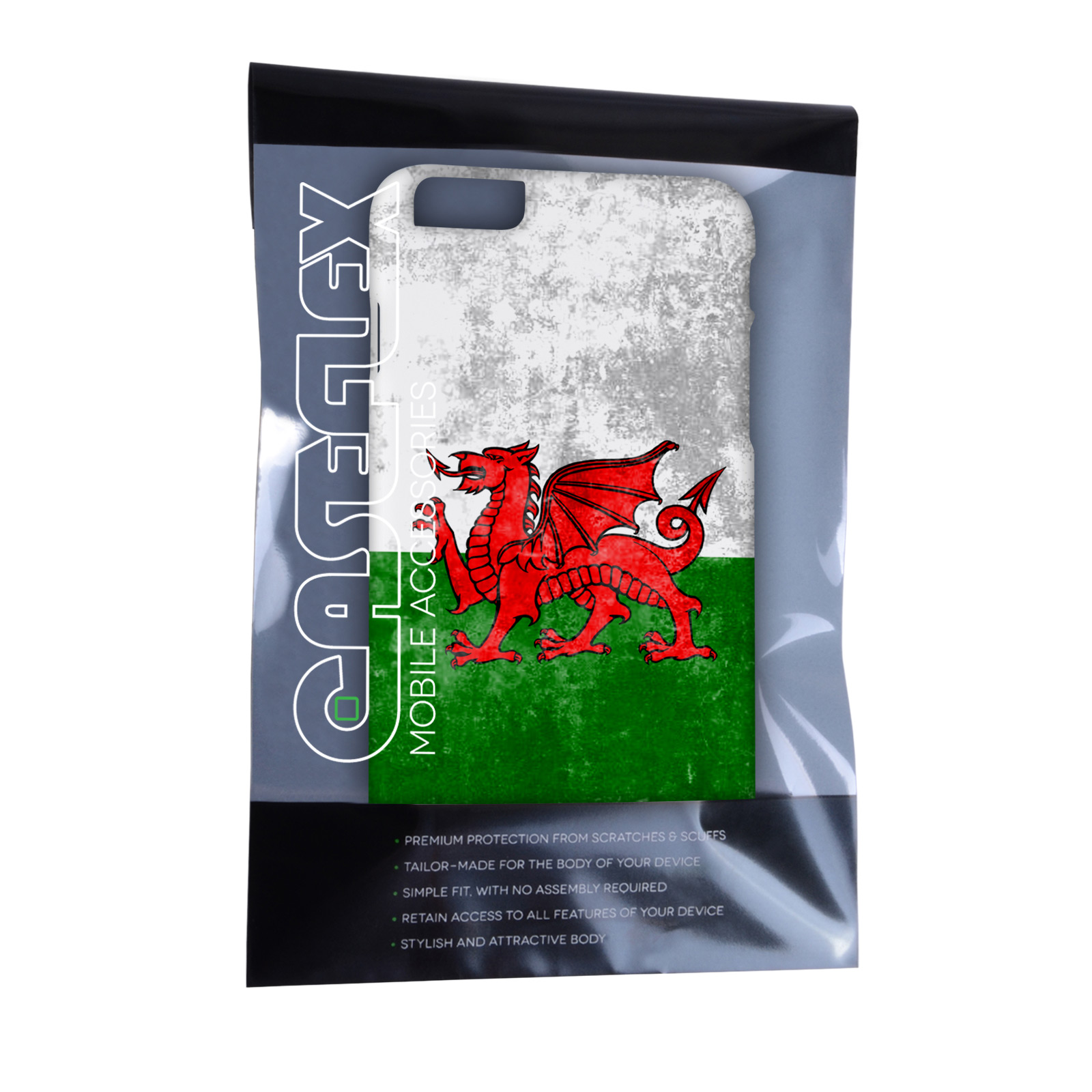 Caseflex iPhone 6 Plus and 6s Plus Retro Wales Flag Case