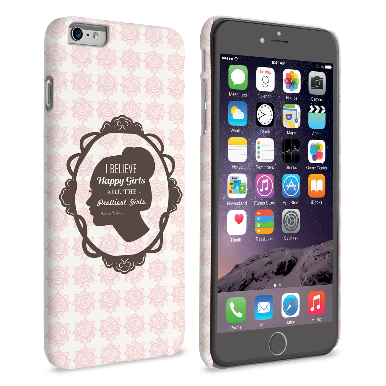Caseflex iPhone 6 Plus and 6s Plus Audrey Hepburn ‘Happy Girls’ Quote Case