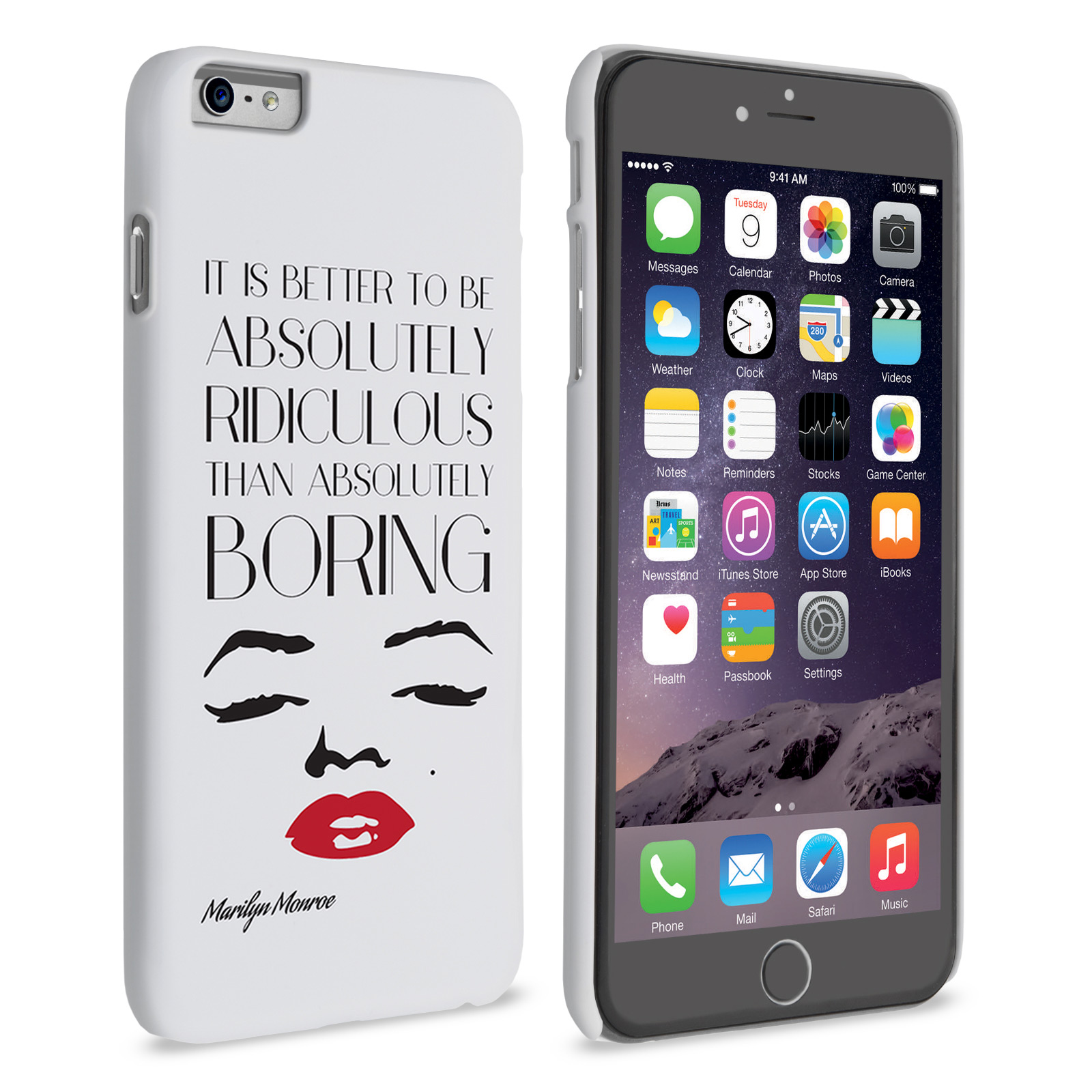 Caseflex iPhone 6 Plus and 6s Plus Marilyn Monroe Face Quote Case