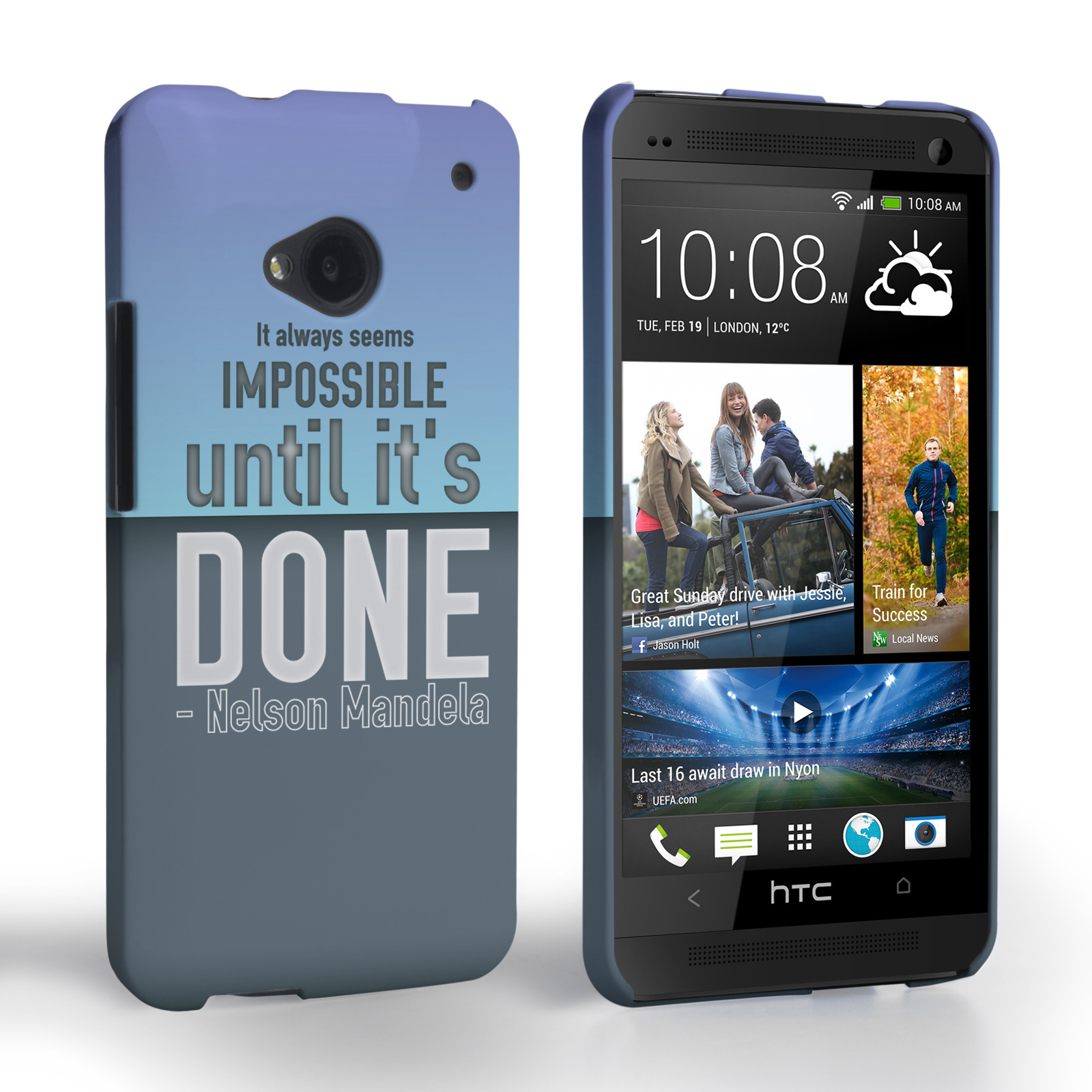 Caseflex HTC One Nelson Mandela Quote Case
