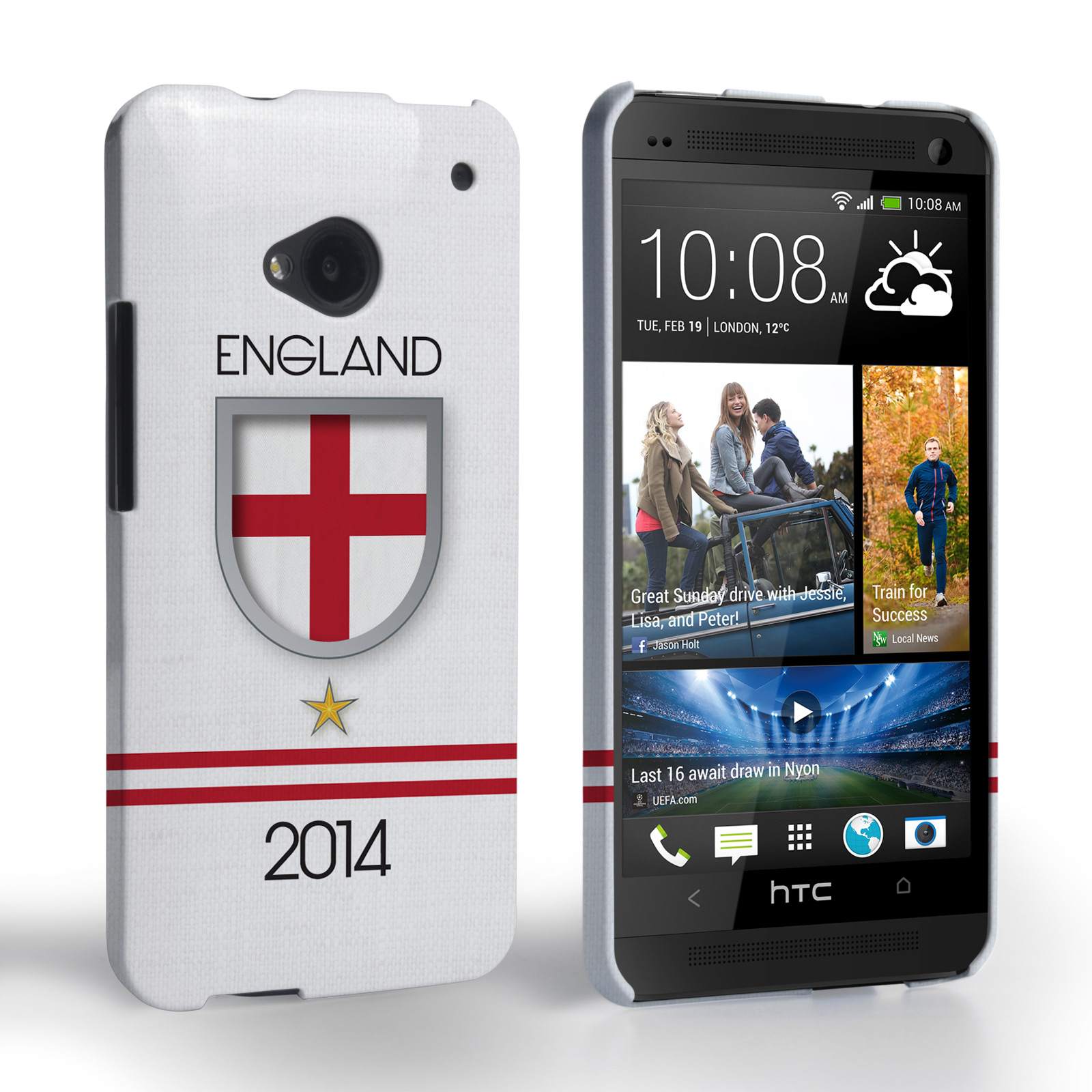 Caseflex HTC One England World Cup Case