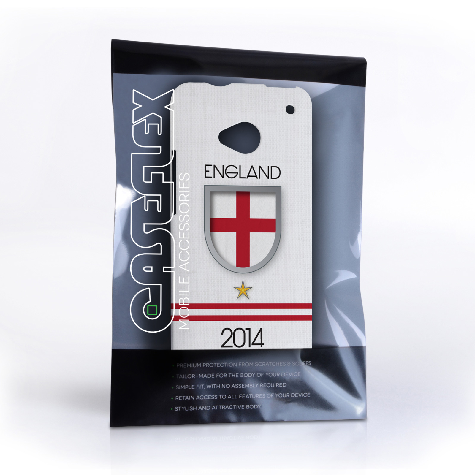 Caseflex HTC One England World Cup Case