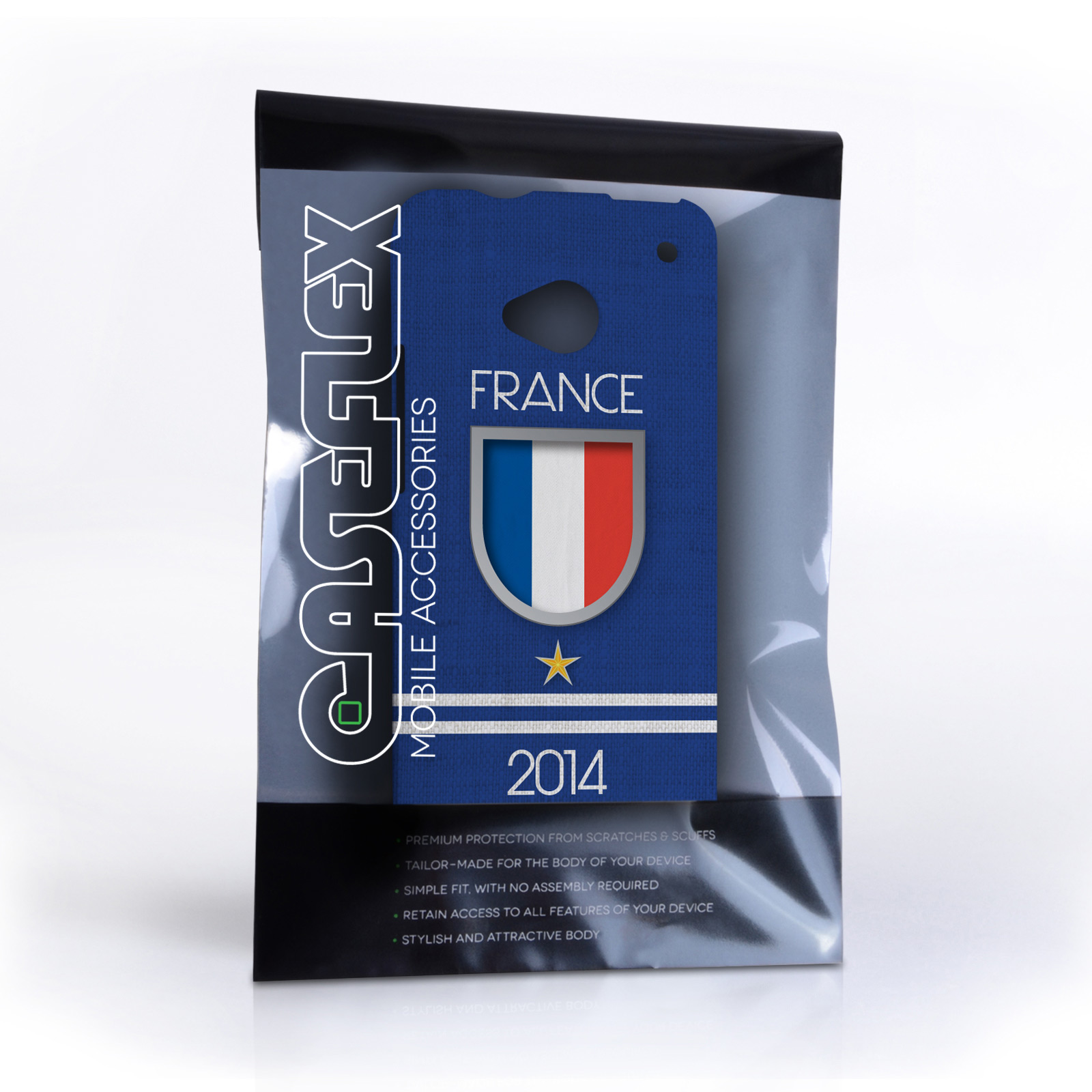 Caseflex HTC One France World Cup Case