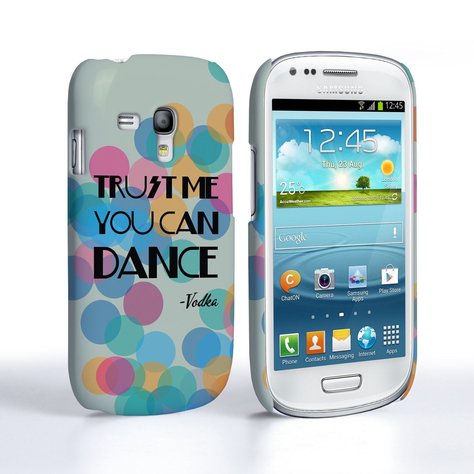 Caseflex Samsung Galaxy S3 Mini Vodka Dance Quote Hard Case – Green