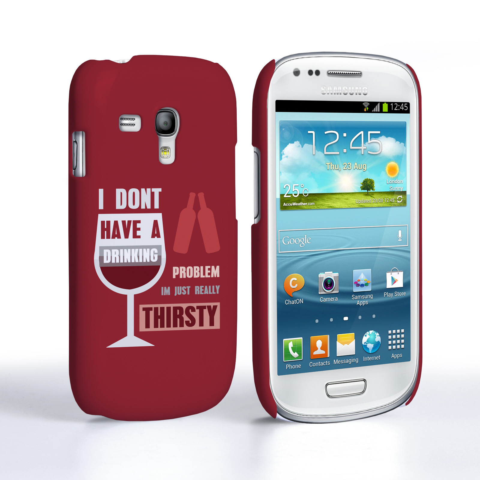 Caseflex Samsung Galaxy S3 Mini ‘Really Thirsty’ Quote Hard Case – Red