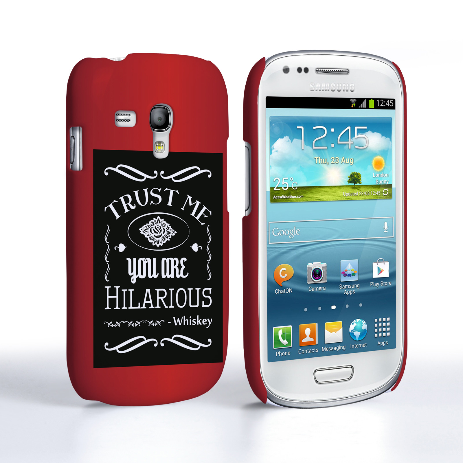 Caseflex Samsung Galaxy S3 Mini Bourbon Whiskey Quote Hard Case – Black