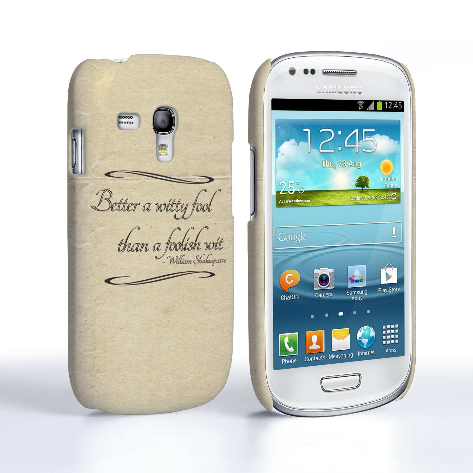 Caseflex Samsung Galaxy S3 Mini Shakespeare Quote Case