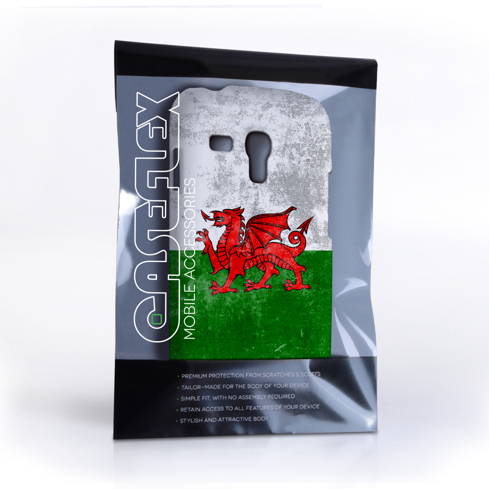 Caseflex Samsung Galaxy S3 Mini Retro Wales Flag Case