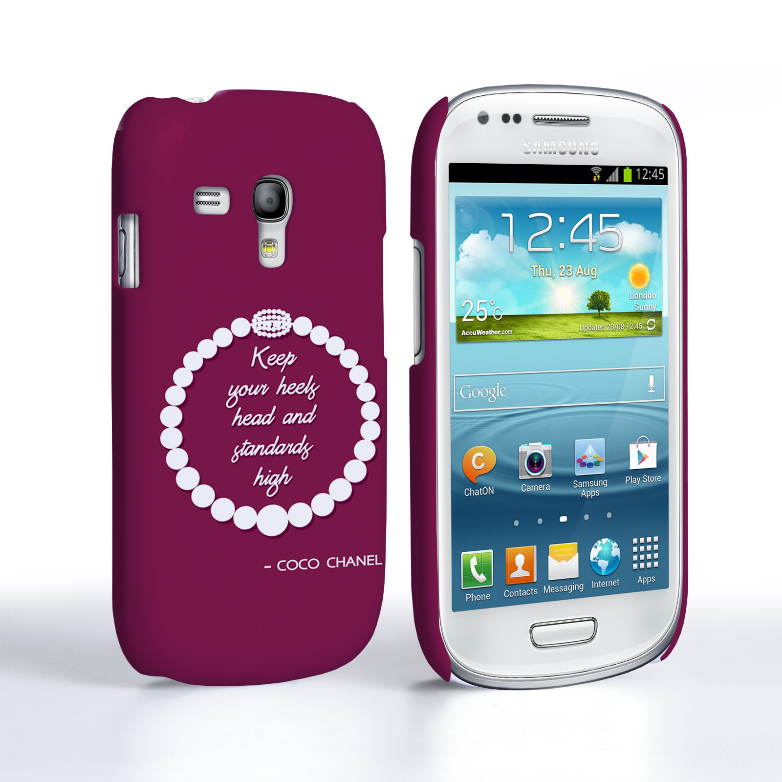 Caseflex Samsung Galaxy S3 Mini Chanel Diamond And Pearls Quote Case